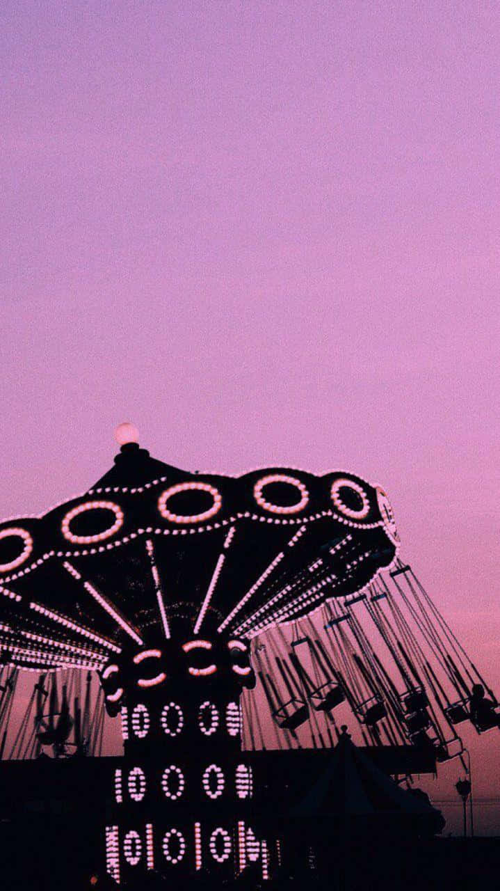 Pink Aesthetic Amusement Park Silhouette pictures