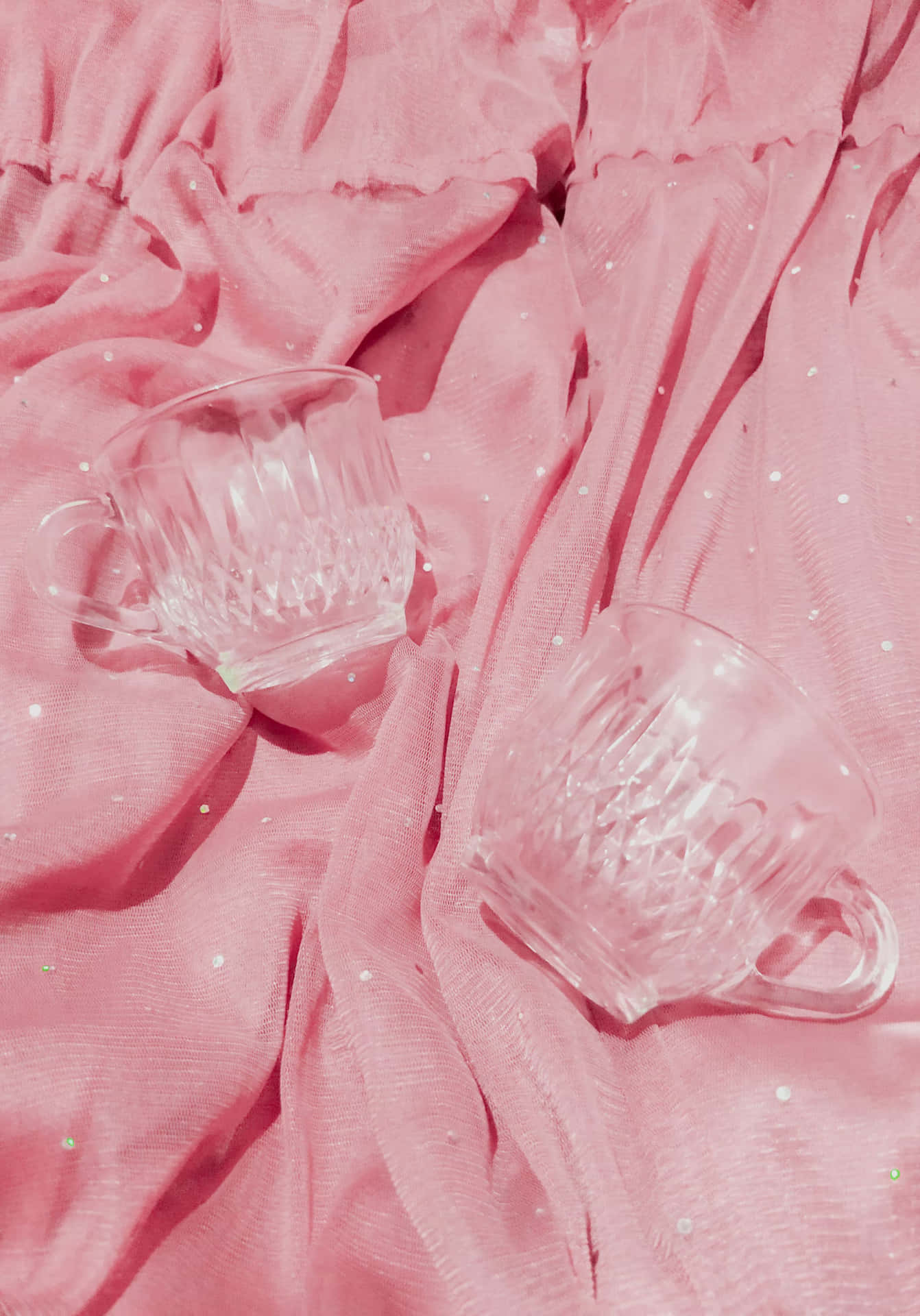 Pink Aesthetic Glasses On Blanket Picture
