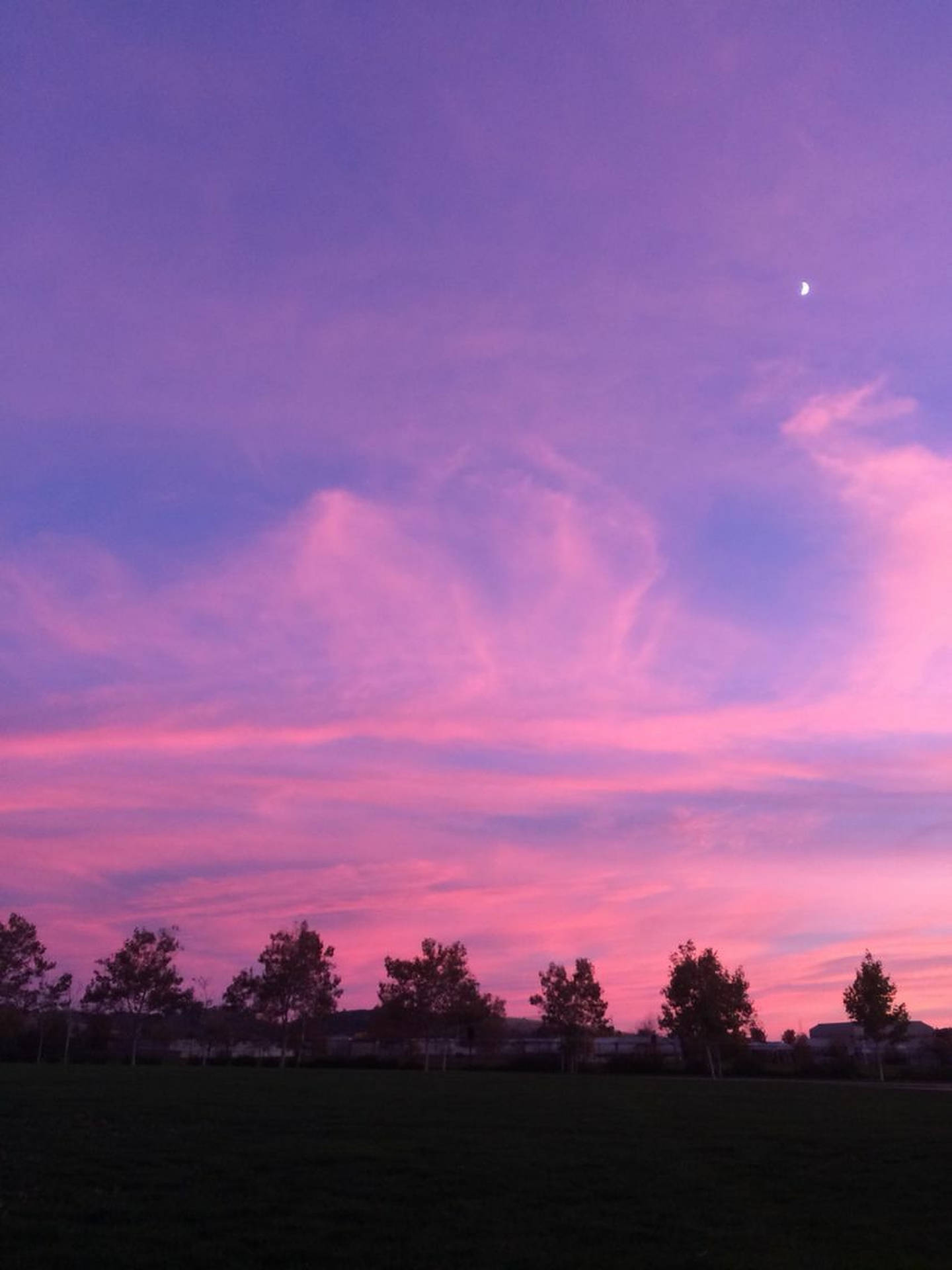 Pink Aesthetic Sunset Sky Wallpaper
