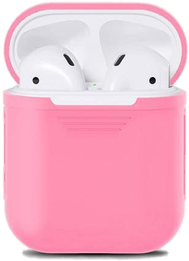 Pink Airpods Case With Earbuds PNG