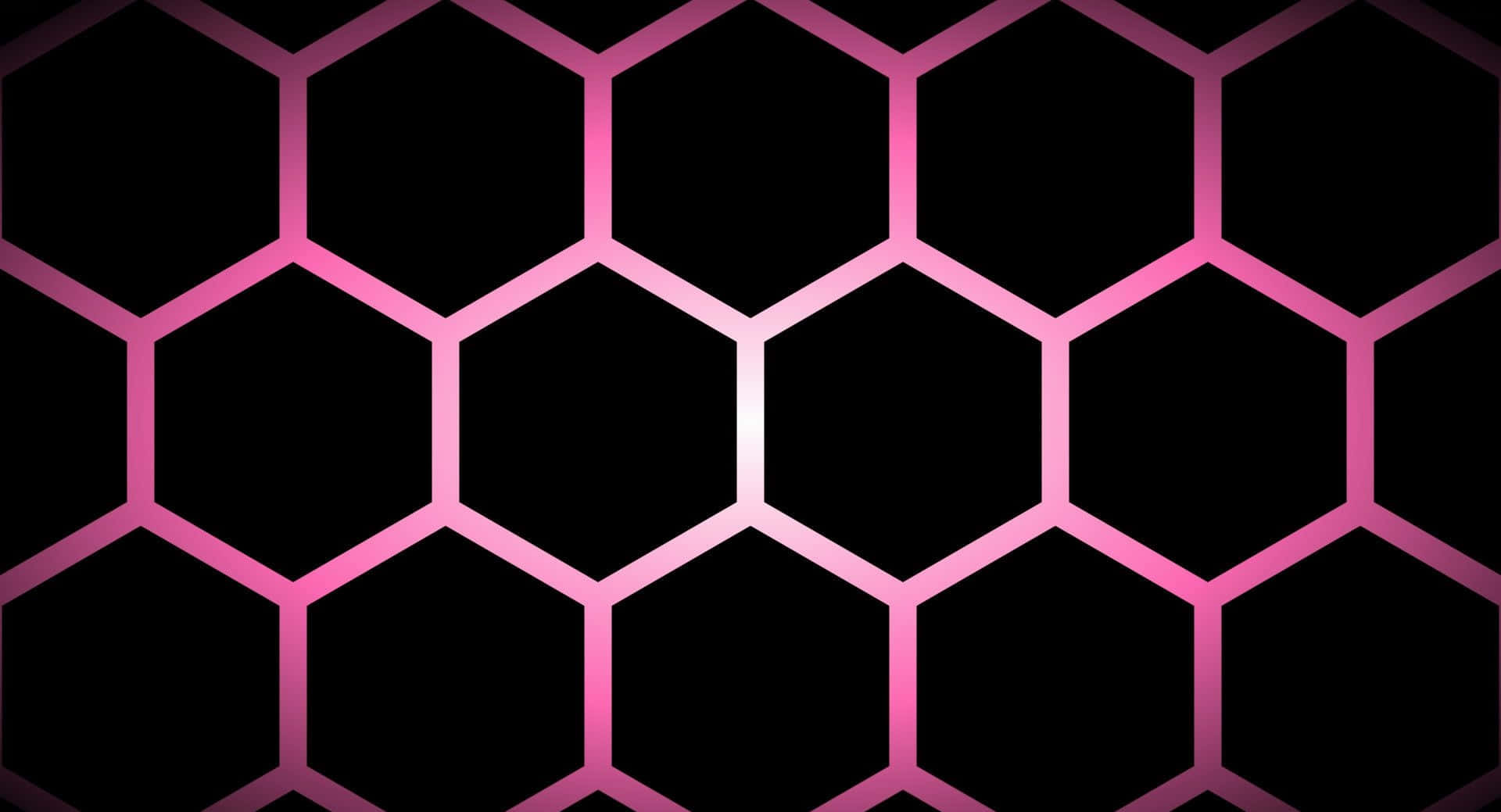 Beehive Hexagon Honeycomb Pink And Black Background