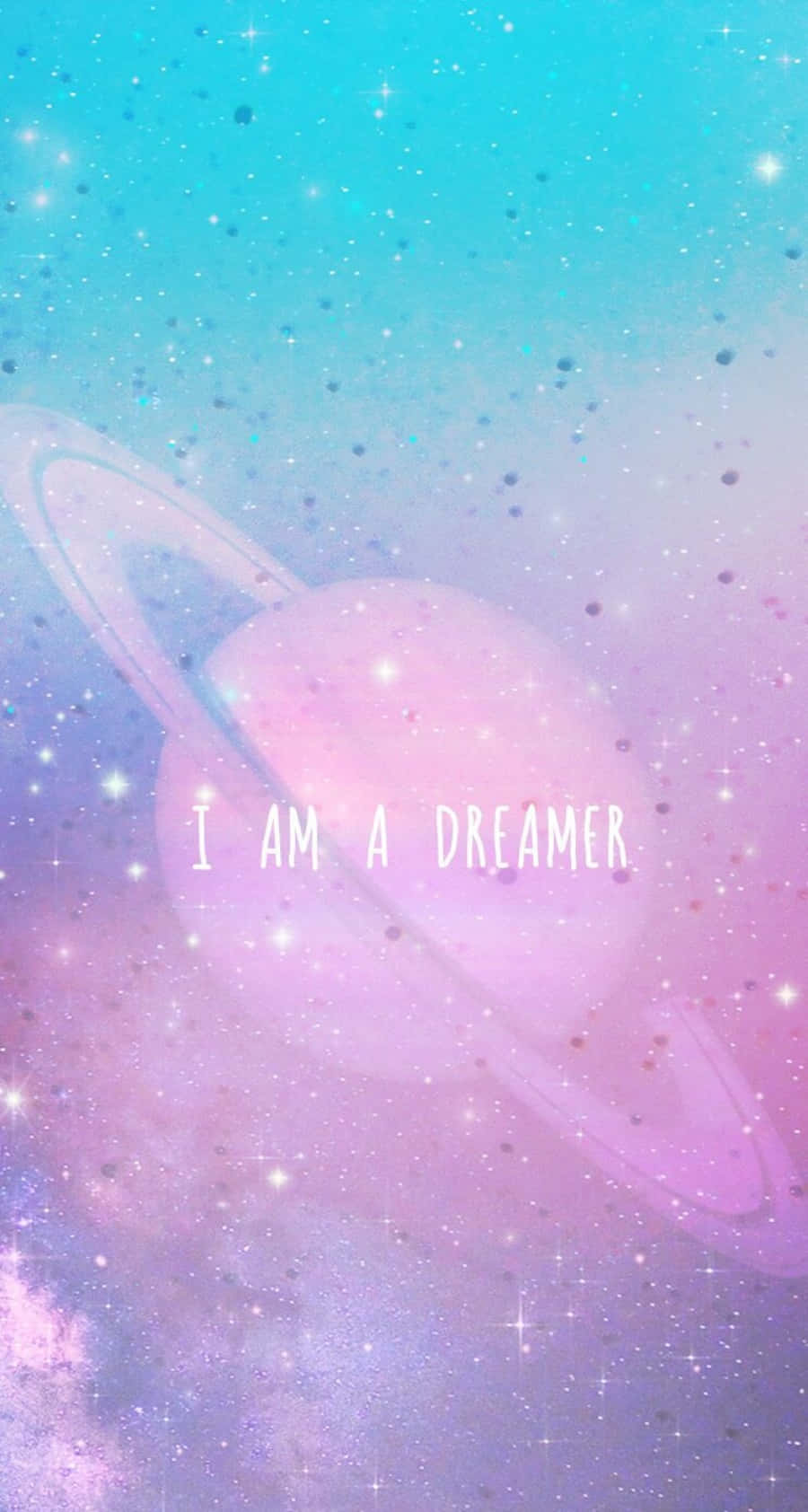 I Am A Dreamer Pink And Blue Aesthetic Wallpaper