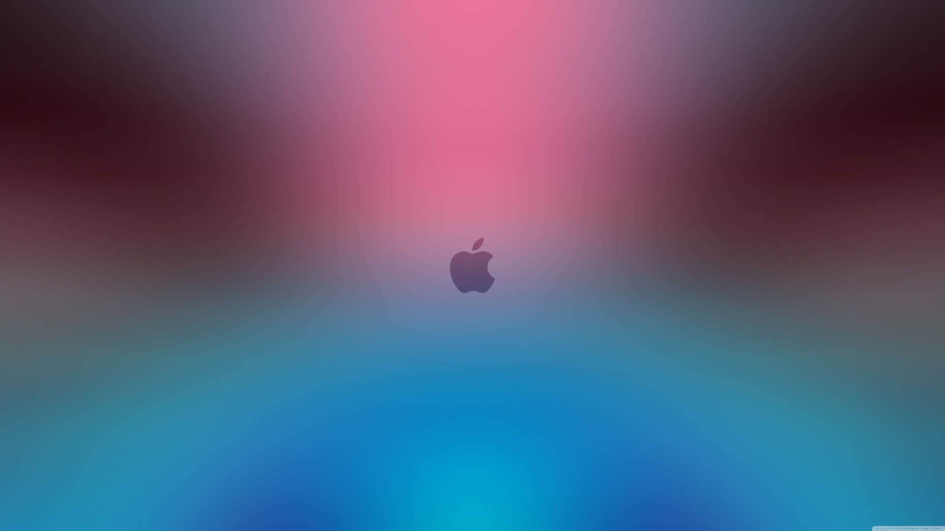 Pink And Blue Apple Wallpaper