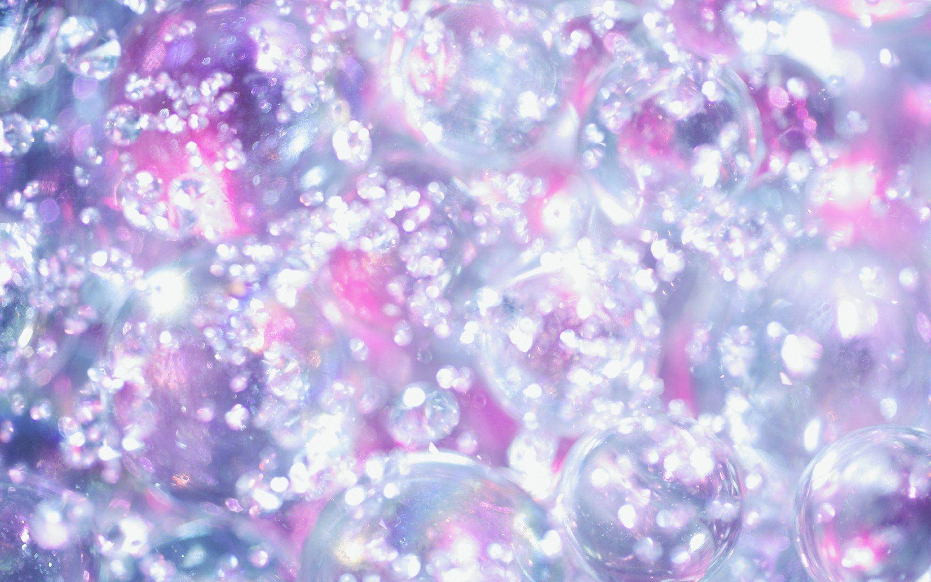 Pink And Blue Bubbles Wallpaper