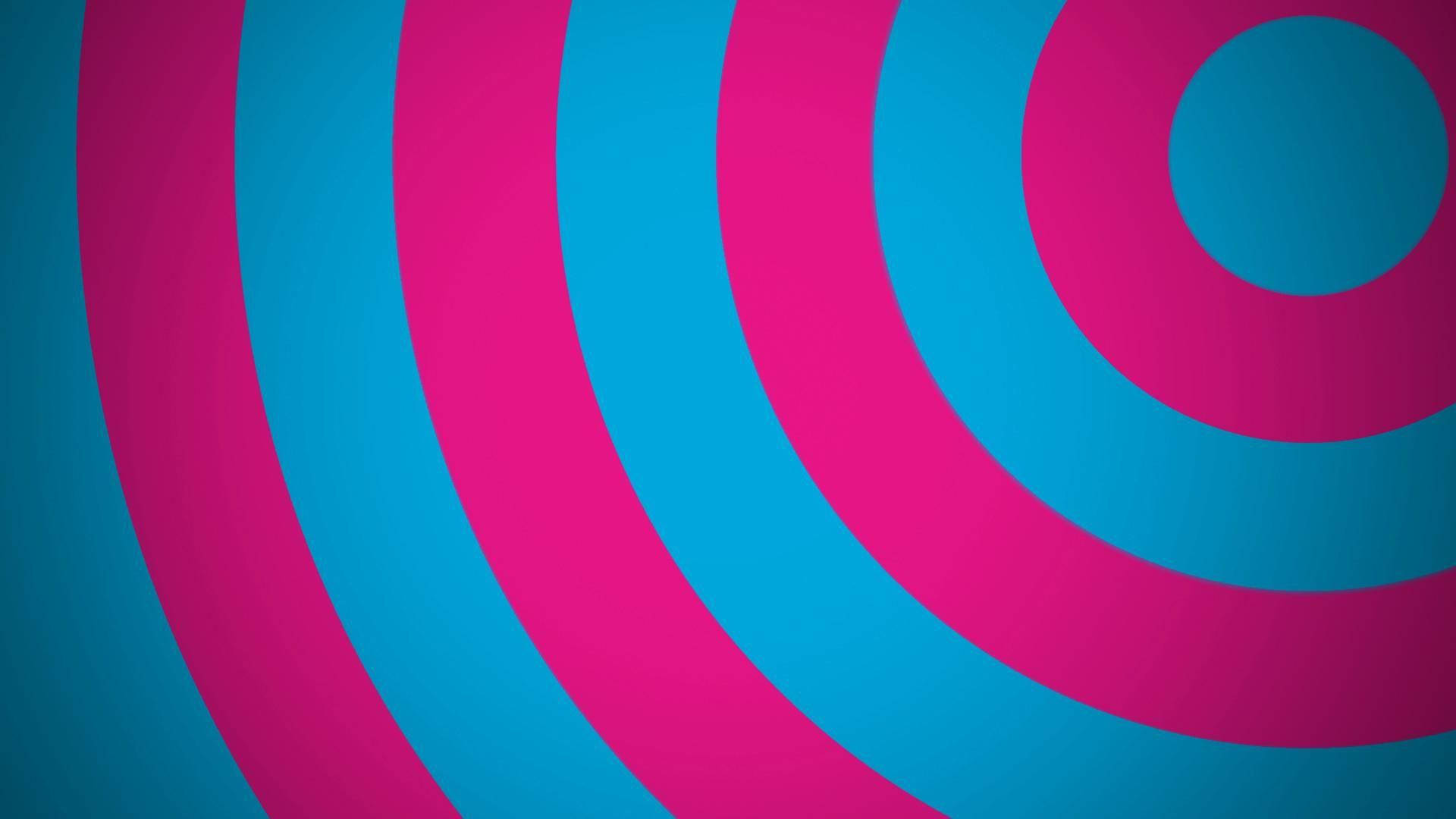 Pink And Blue Circular Swirl Wallpaper
