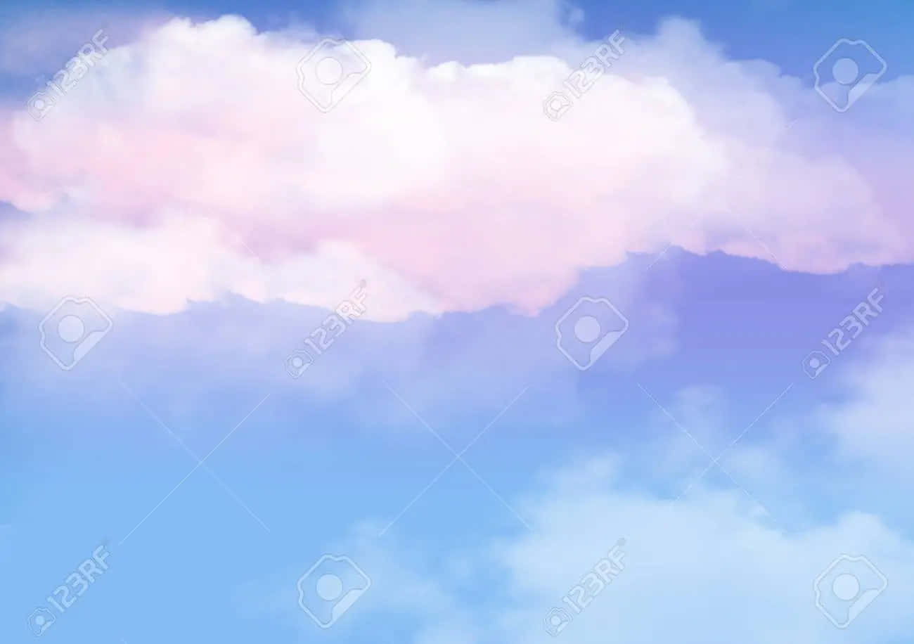 Pink And Blue Clouds Thick Formation Wallpaper
