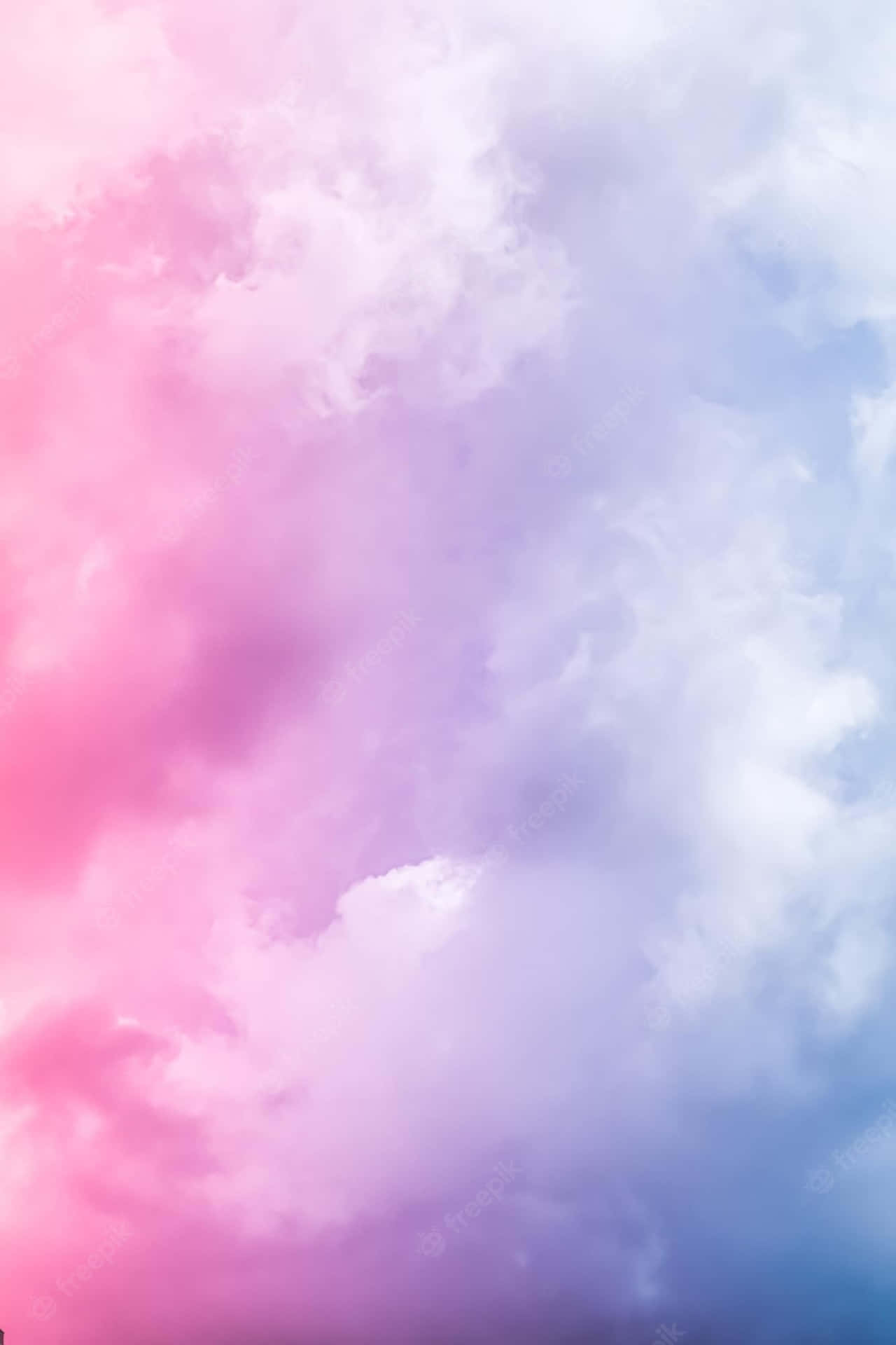 Rosae Azul Nuvem - Belas Nuvens Rosa E Azul Beijando O Céu. Papel de Parede