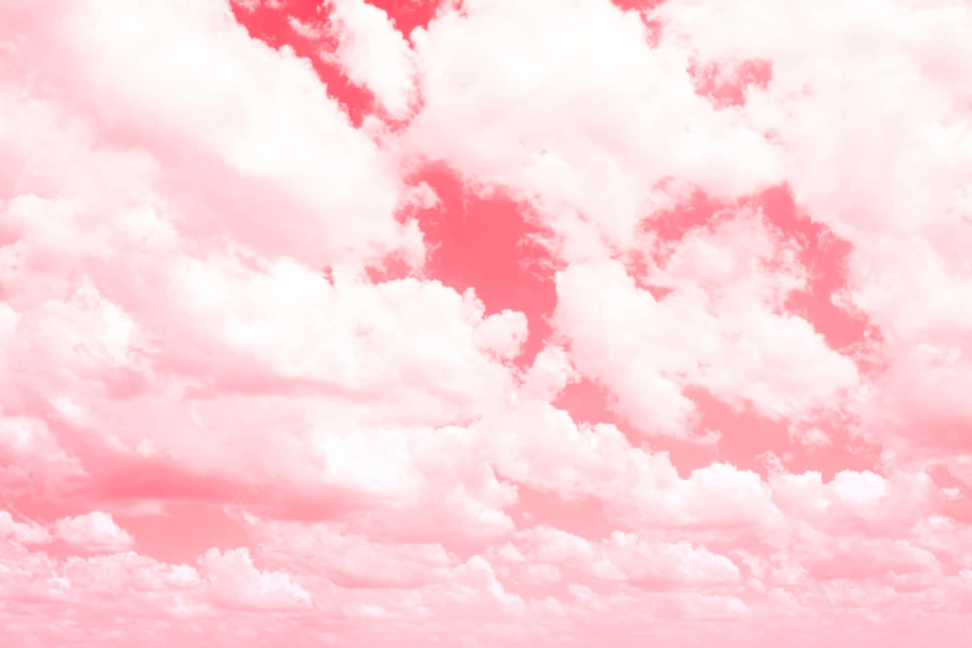 Themes of Beauty and Adventure Abound in this Unusual Pink and Blue Cloudscape Wallpaper