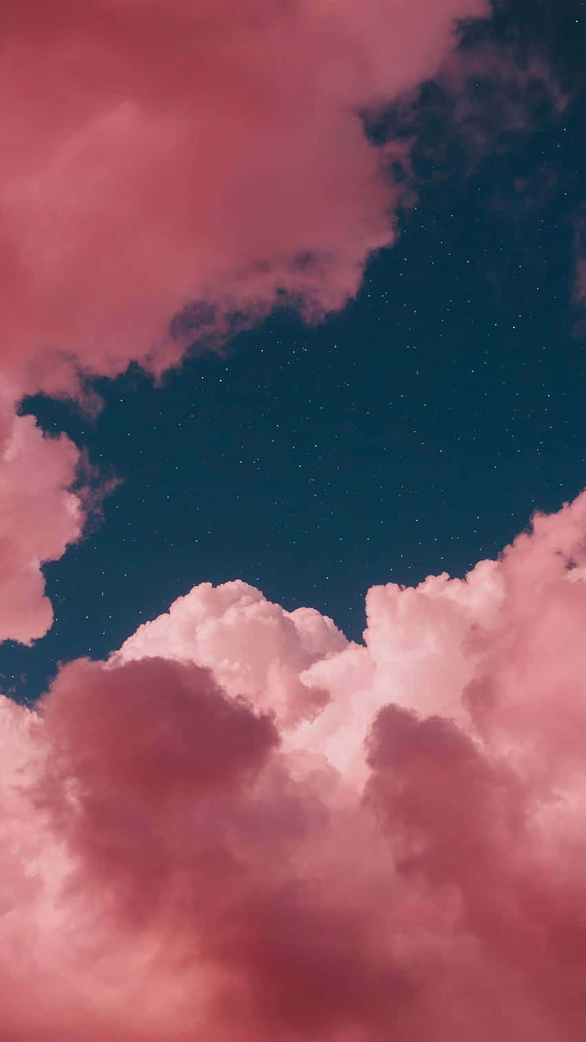Pink And Blue Clouds View Wallpaper
