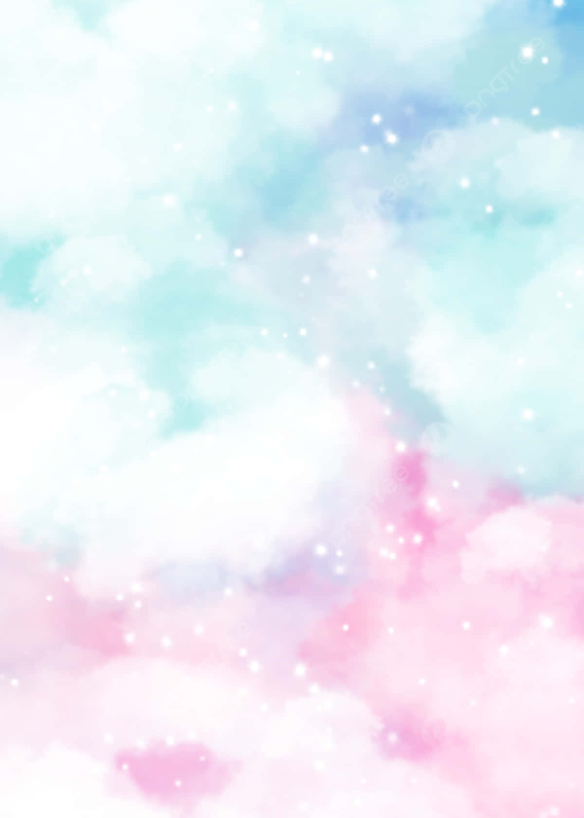 Unhermoso Cielo De Nubes Rosadas Y Azules Entrelazadas. Fondo de pantalla