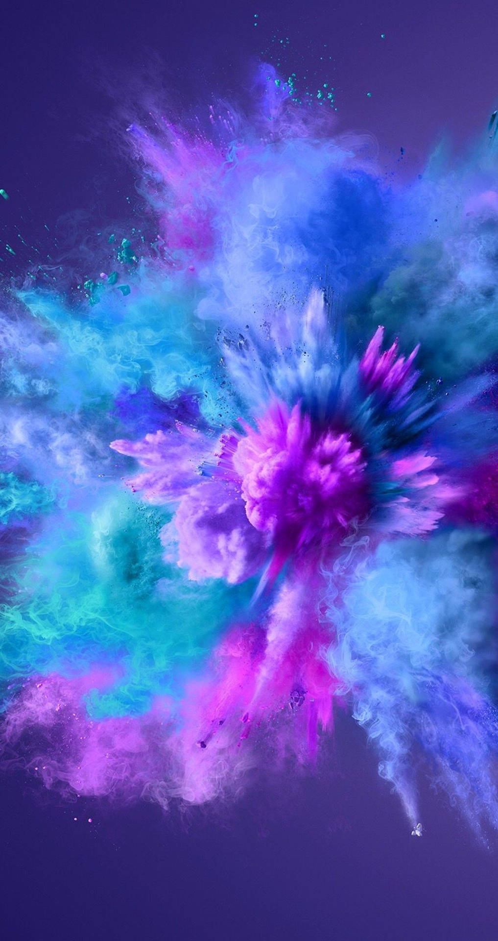 Pinkund Blaue Explosion Wallpaper