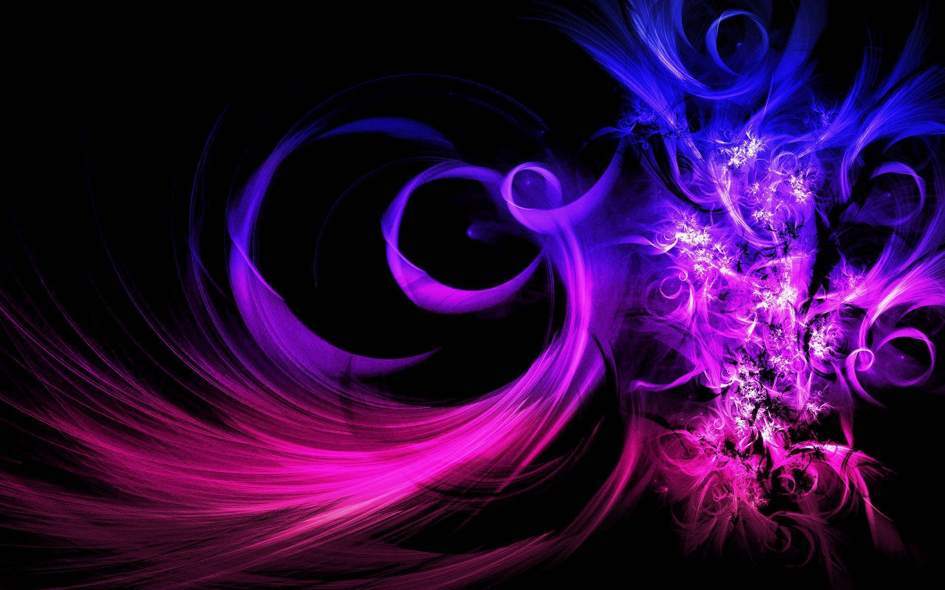 Pink And Blue Fractal Abstract Wallpaper