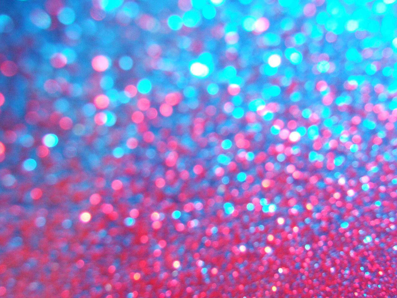 Pink And Blue Glitters Wallpaper
