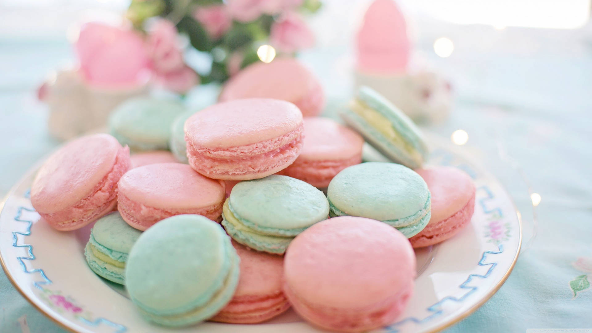 Pink And Blue Macarons Pastel Aesthetic Tumblr Laptop