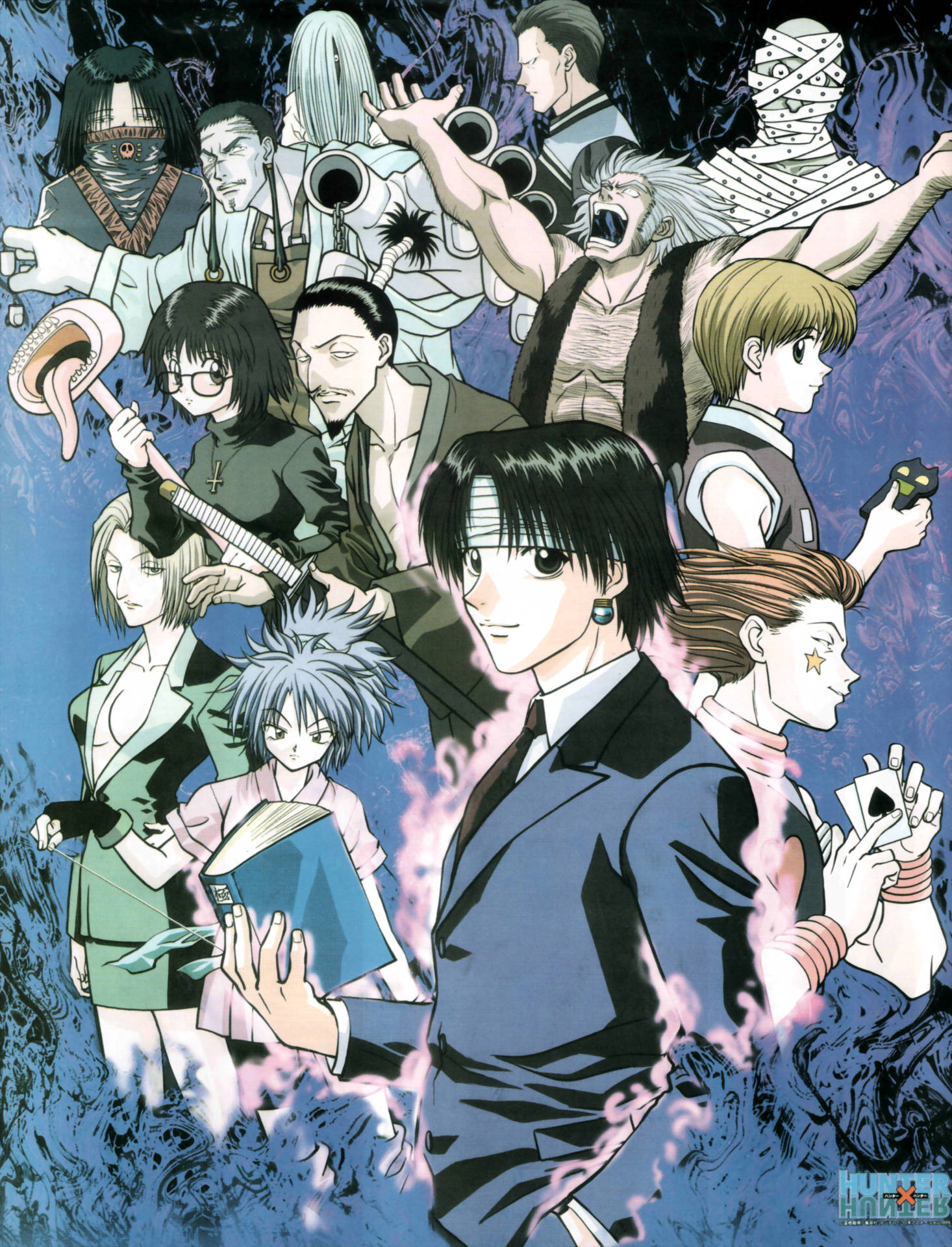 Pink And Blue Phantom Troupe Wallpaper