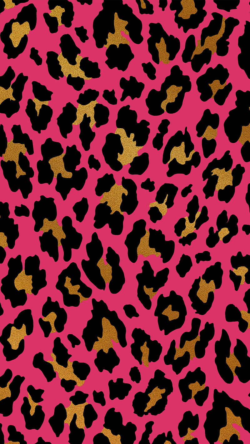 Pink And Brown Cute Cheetah Print Wallpaper