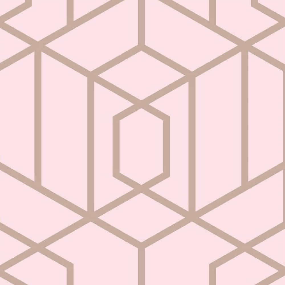 Stilfuld lyserød og guld hjemme design Wallpaper