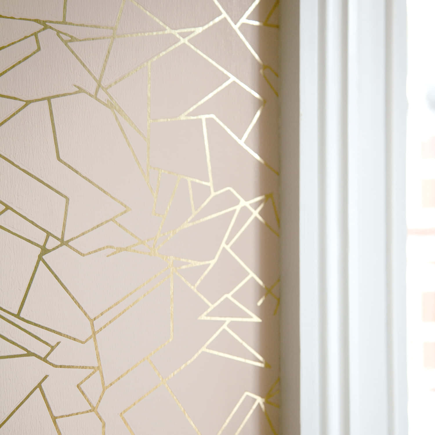 A Room With A Gold Foil Wallpaper Wallpaper