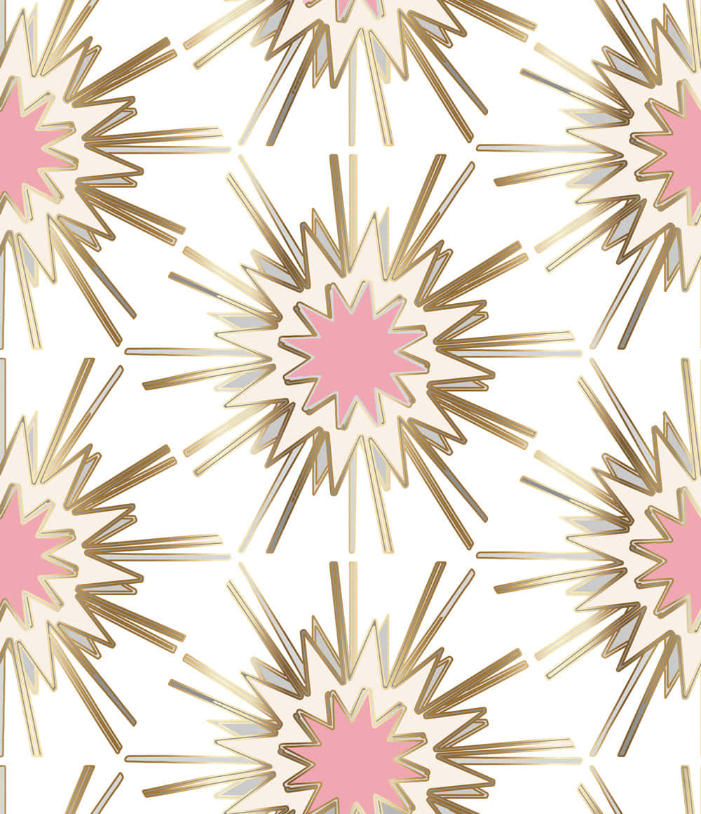 Stylish elegance of Pink and Gold Wallpaper