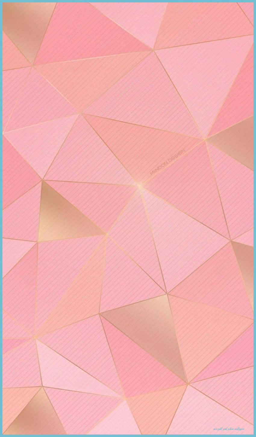 Rosaund Goldene Geometrische Muster Wallpaper