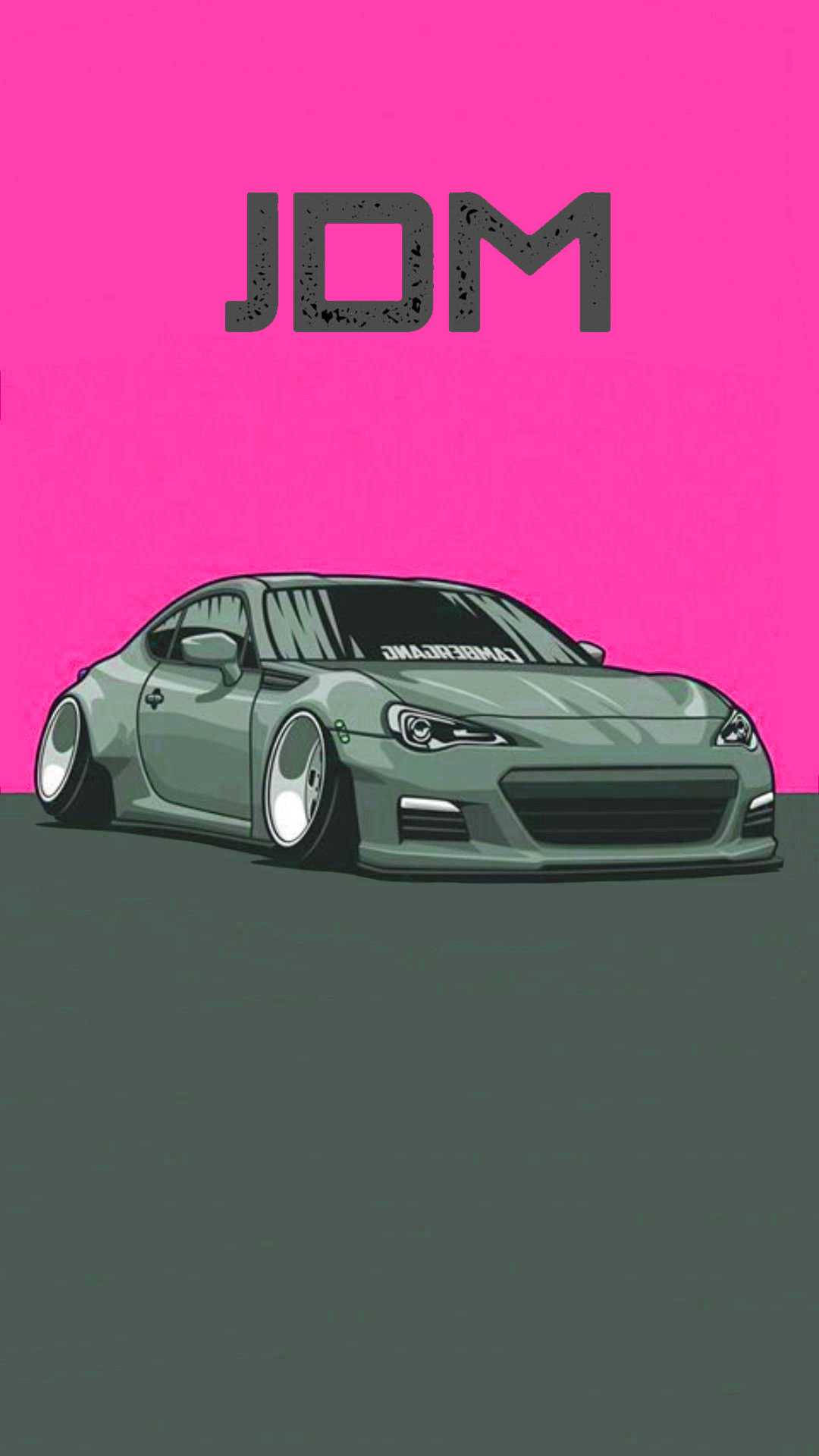 Pink And Gray Jdm Car Background