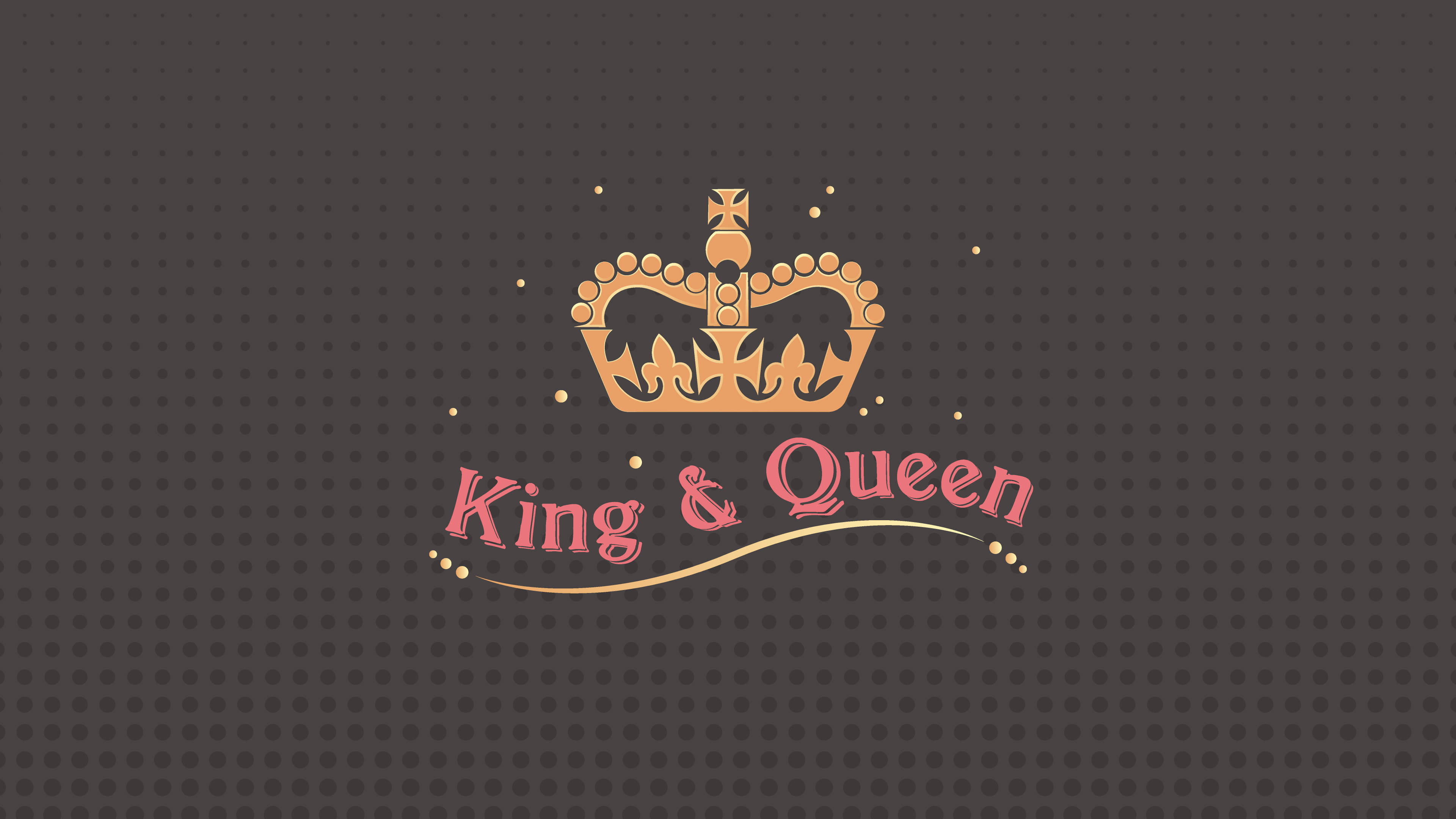 Crown Wallpaper: Pink og grå konge og dronning krone tapet. Wallpaper