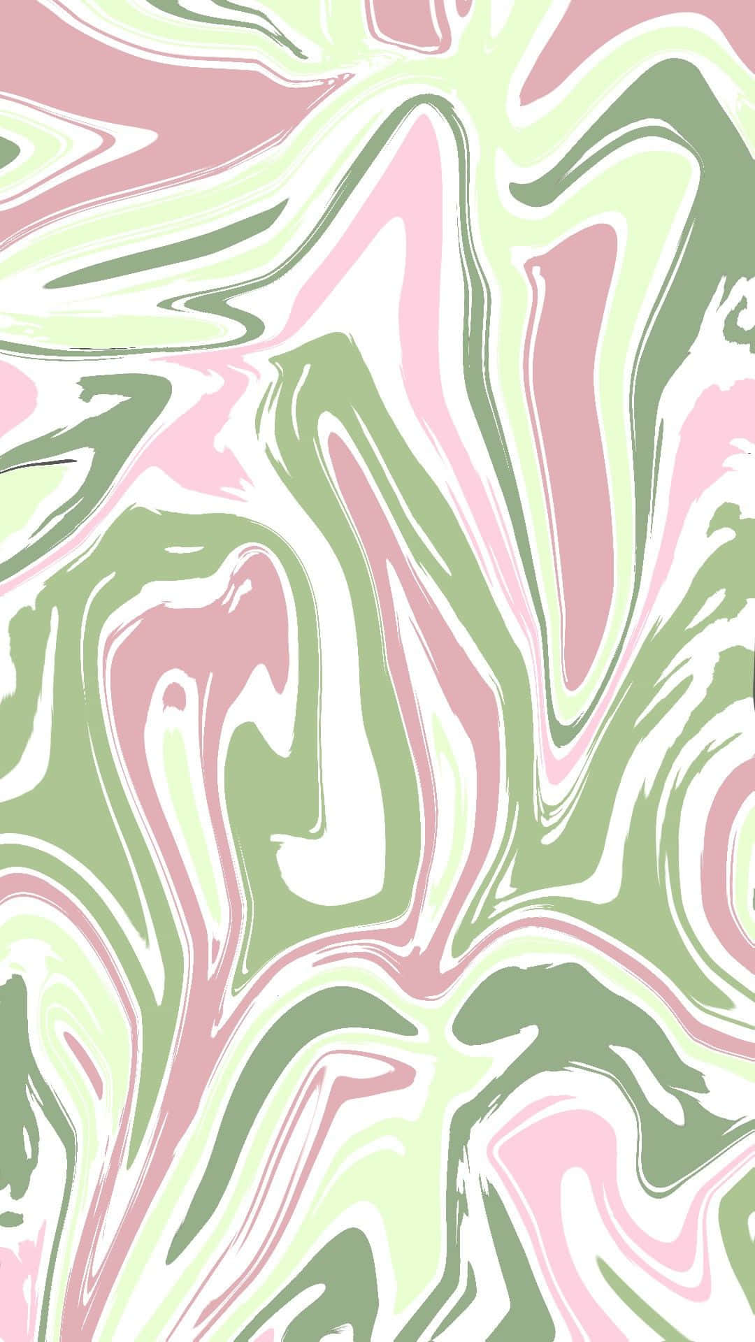 Marble Art In Pink And Green Aesthetic Wallpaper