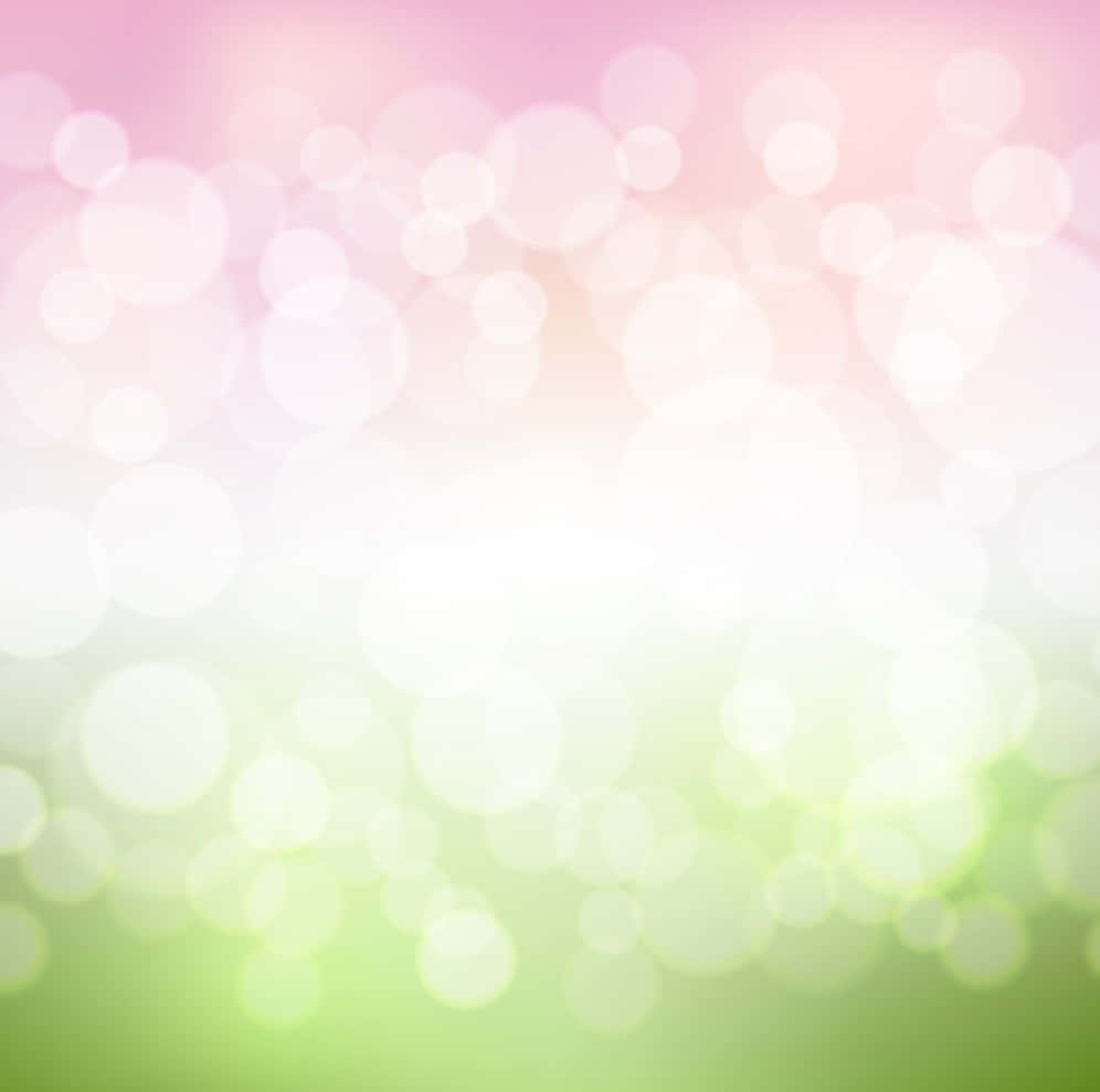 Rosaund Grüner Hintergrund Mit Weißen Partikeln