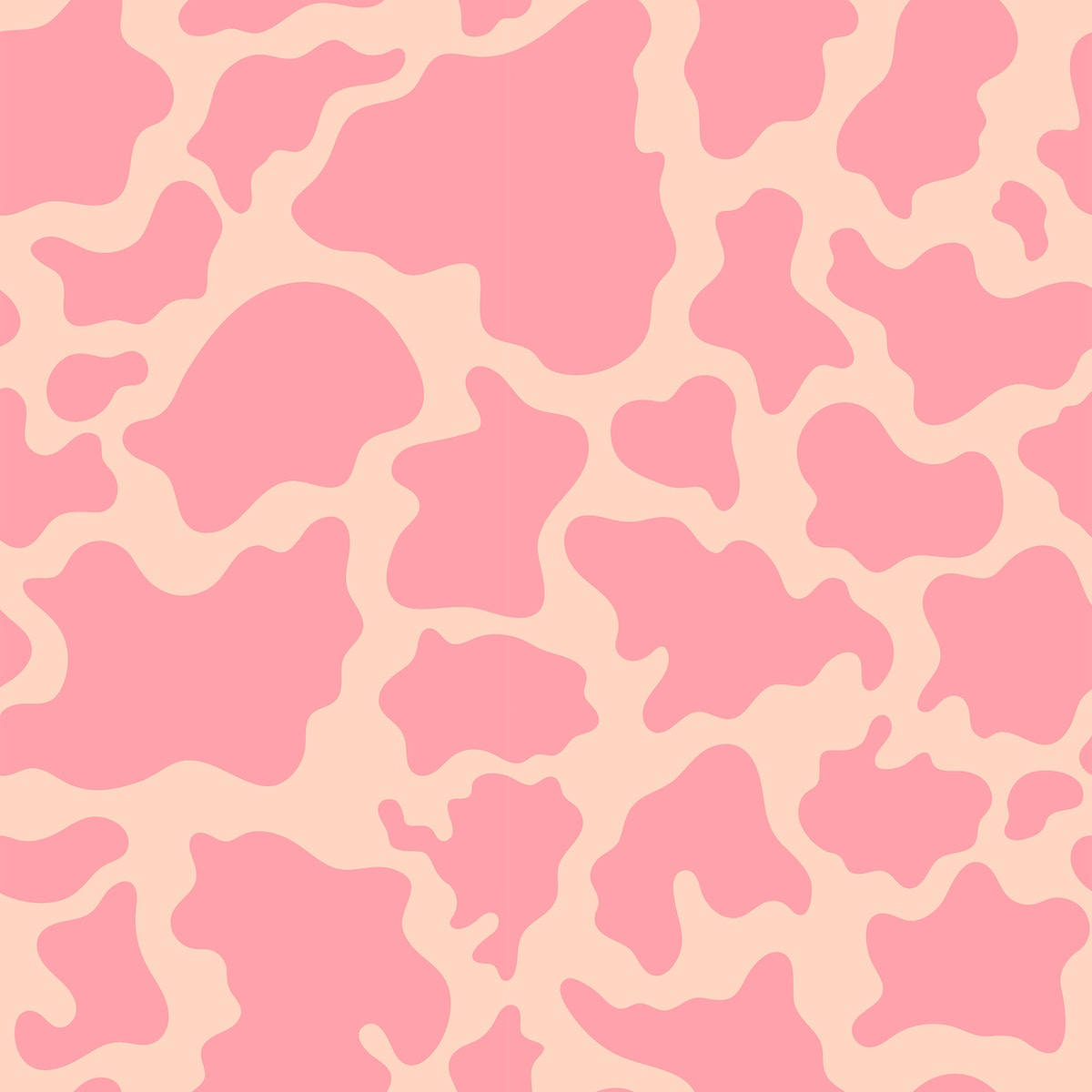 Pink And Orange Cow Pattern