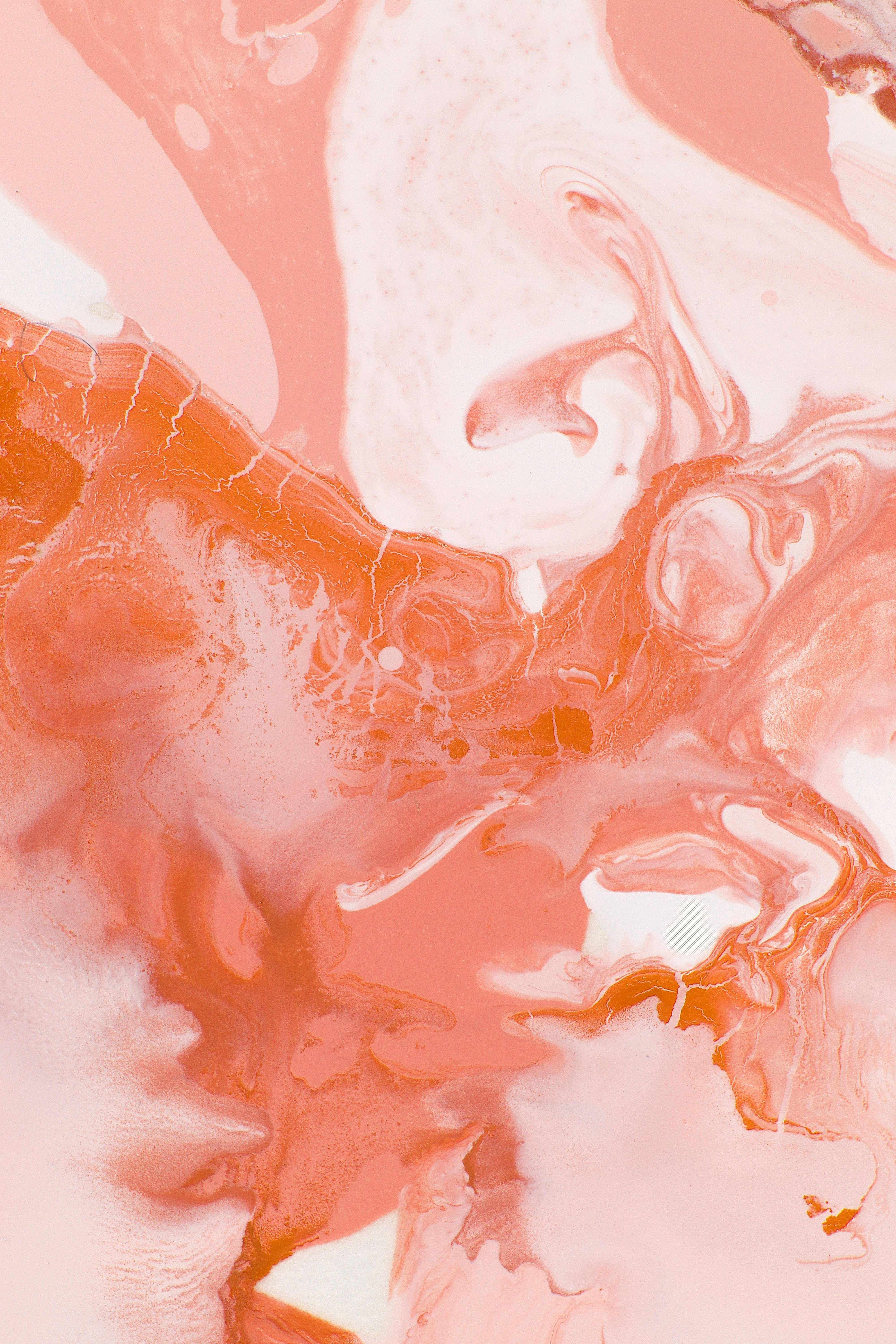 Pink And Orange Marble 4k Abstract Wallpaper