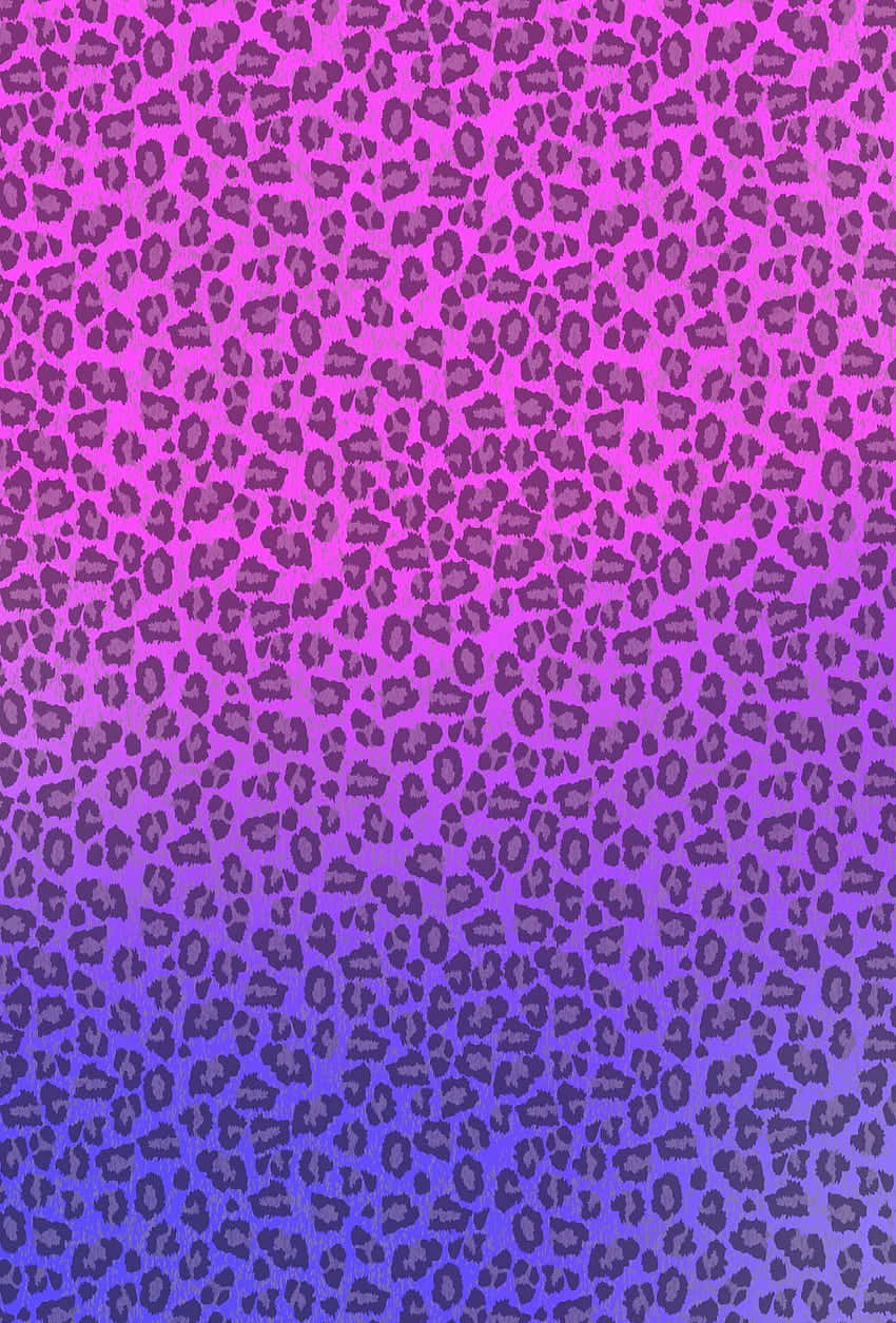 Pink And Purple Cute Cheetah Print Pattern Wallpaper