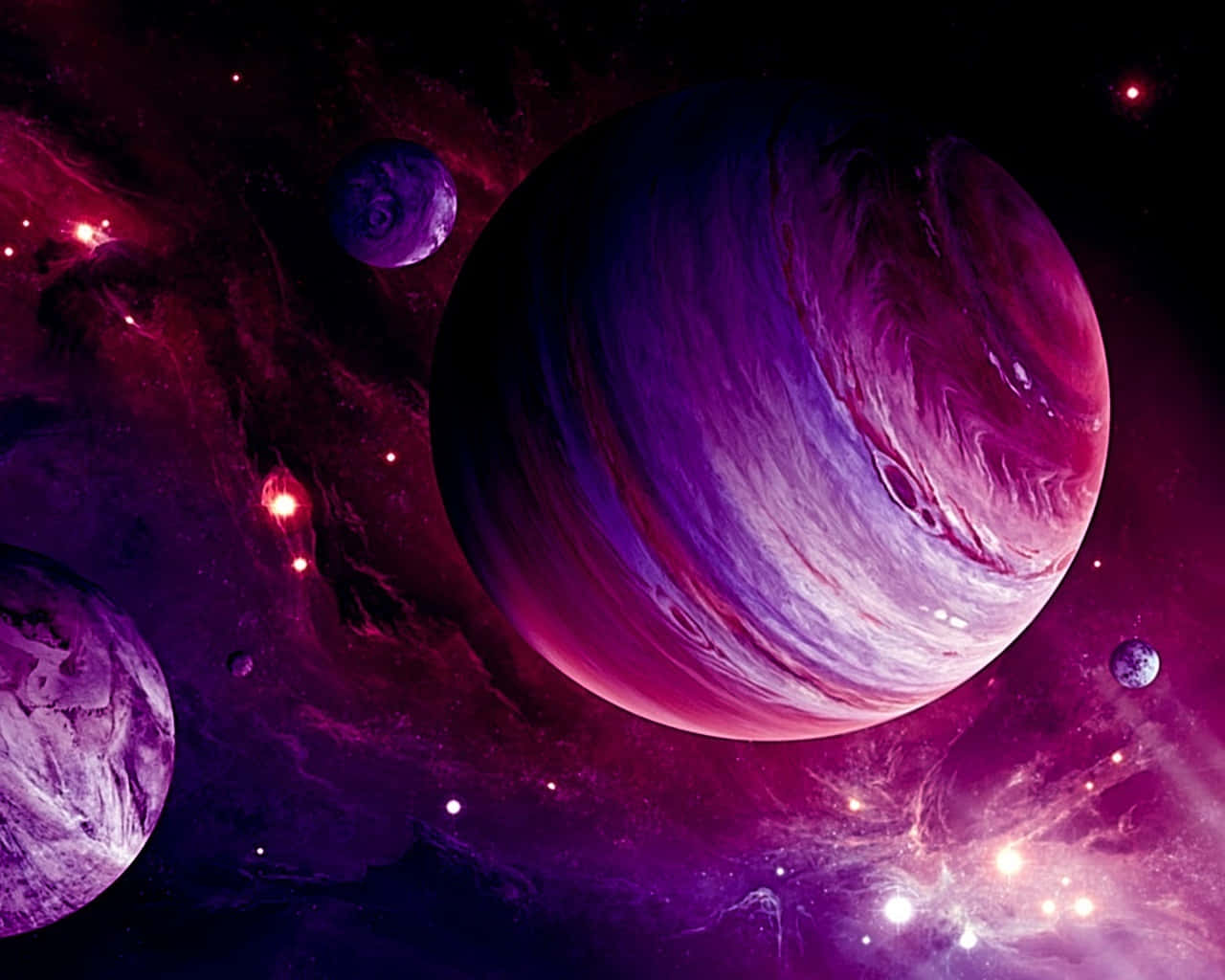 Marvel at the Beauty of the Pink and Purple Galaxy Wallpaper