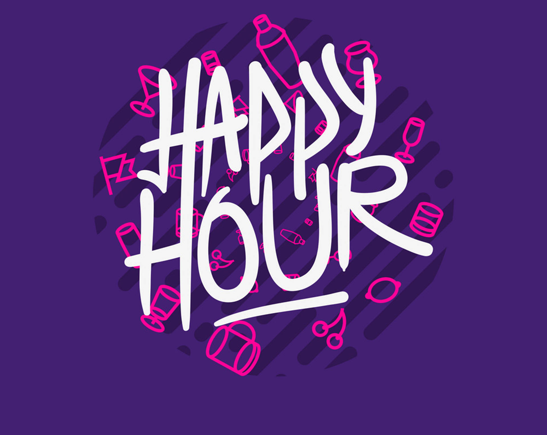 Pink And Purple Happy Hour Wallpaper
