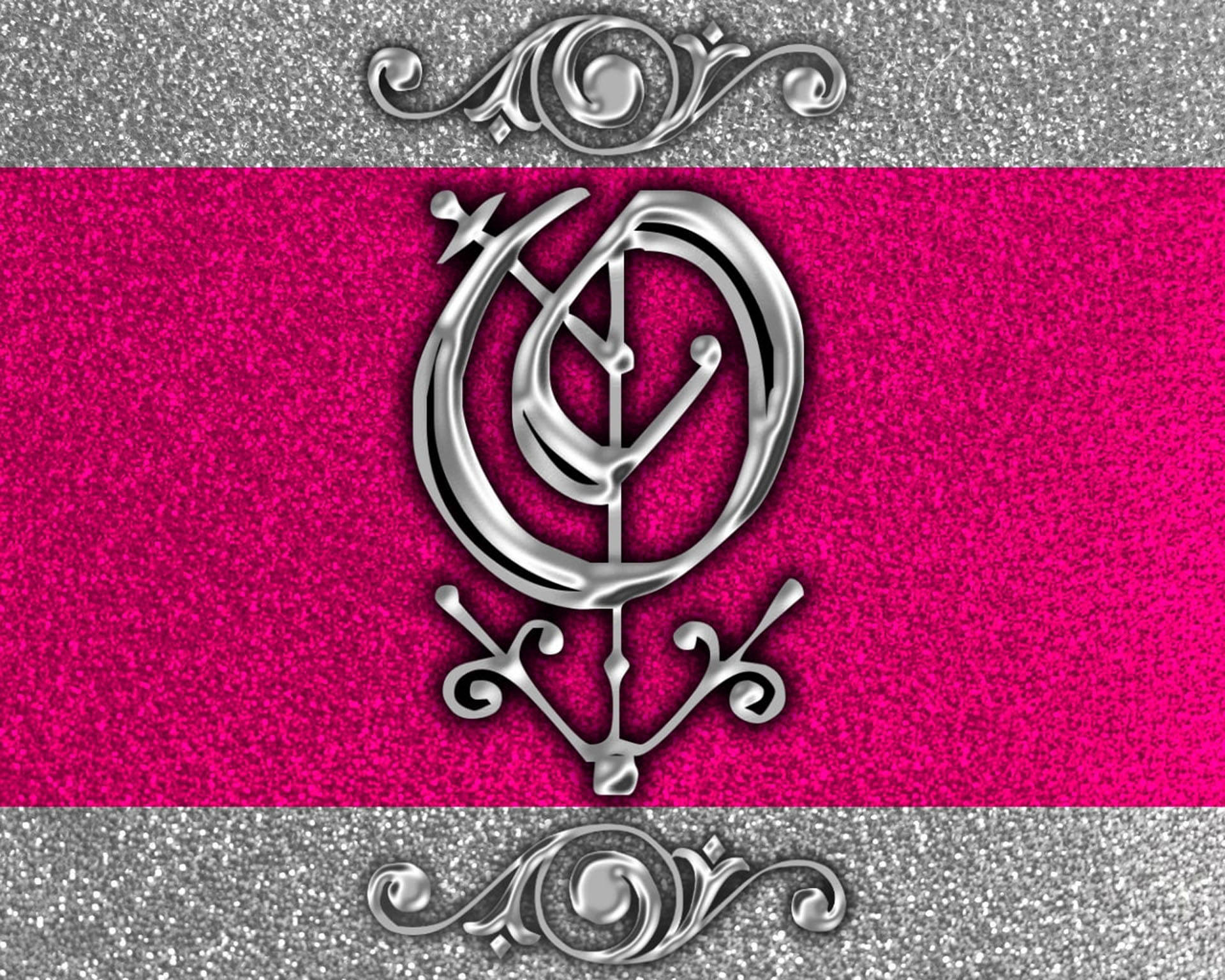 Pink And Silver Letter O