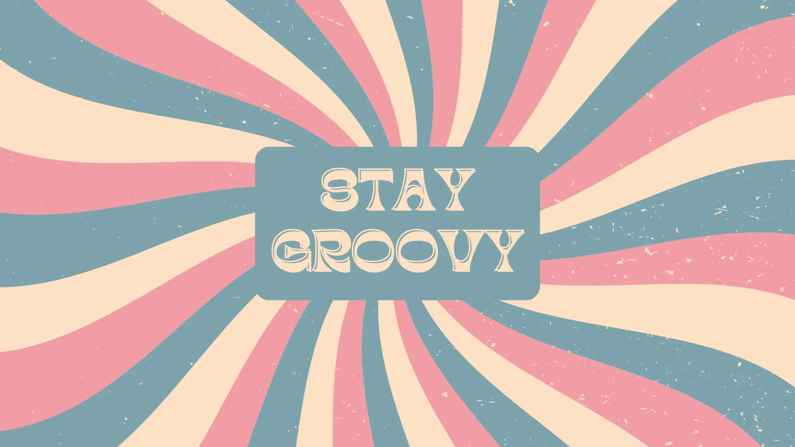 Pink And Teal Stay Groovy Poster- Wallpaper Wallpaper