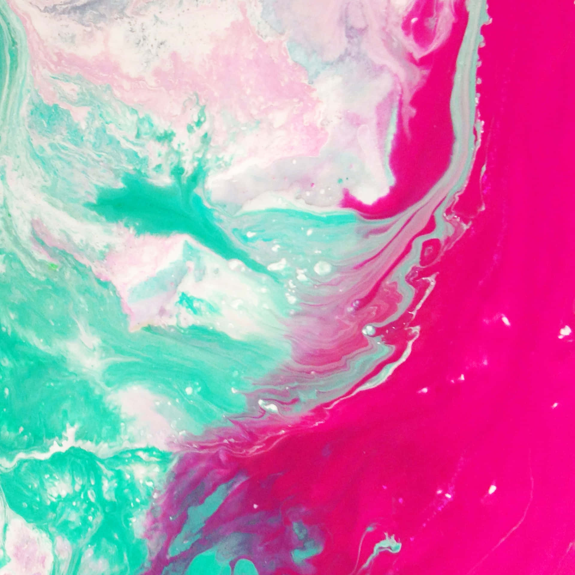 Liquid Pink And Teal - Wallpaper Wallpaper