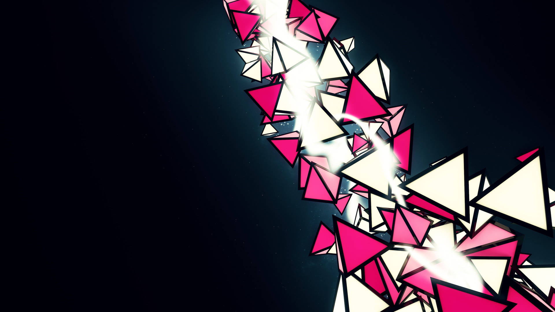 Pink And White Geometric Shapes Wallpaper