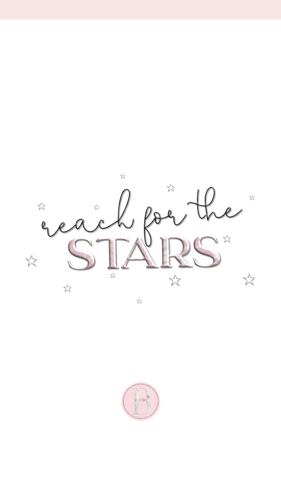 Pink And White Aesthetic Reach For The Stars Wallpaper
