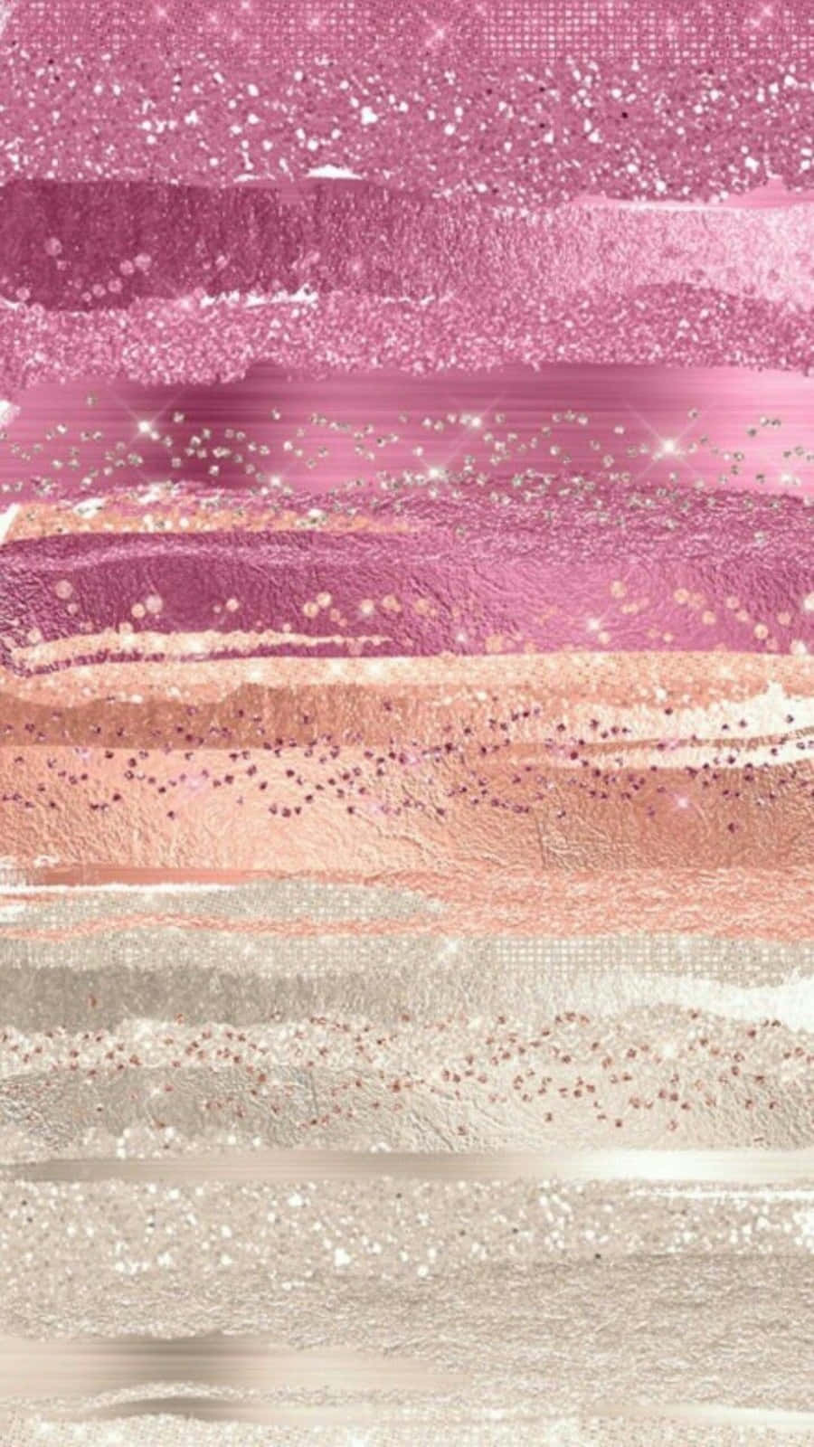 A Pink And White Striped Background With Glitter Wallpaper