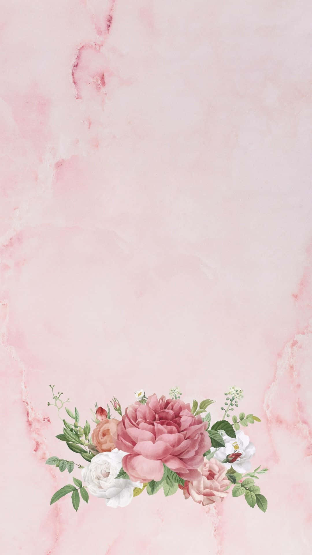Goditil'equilibrio Felice Dell'estetica Rosa E Bianca Sfondo