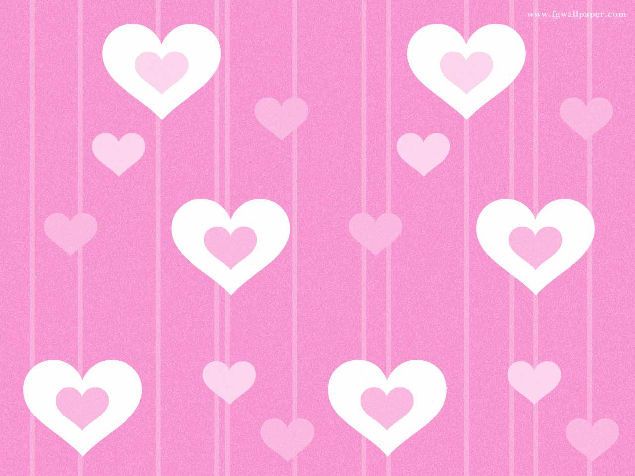 Pink And White Heart Wallpaper