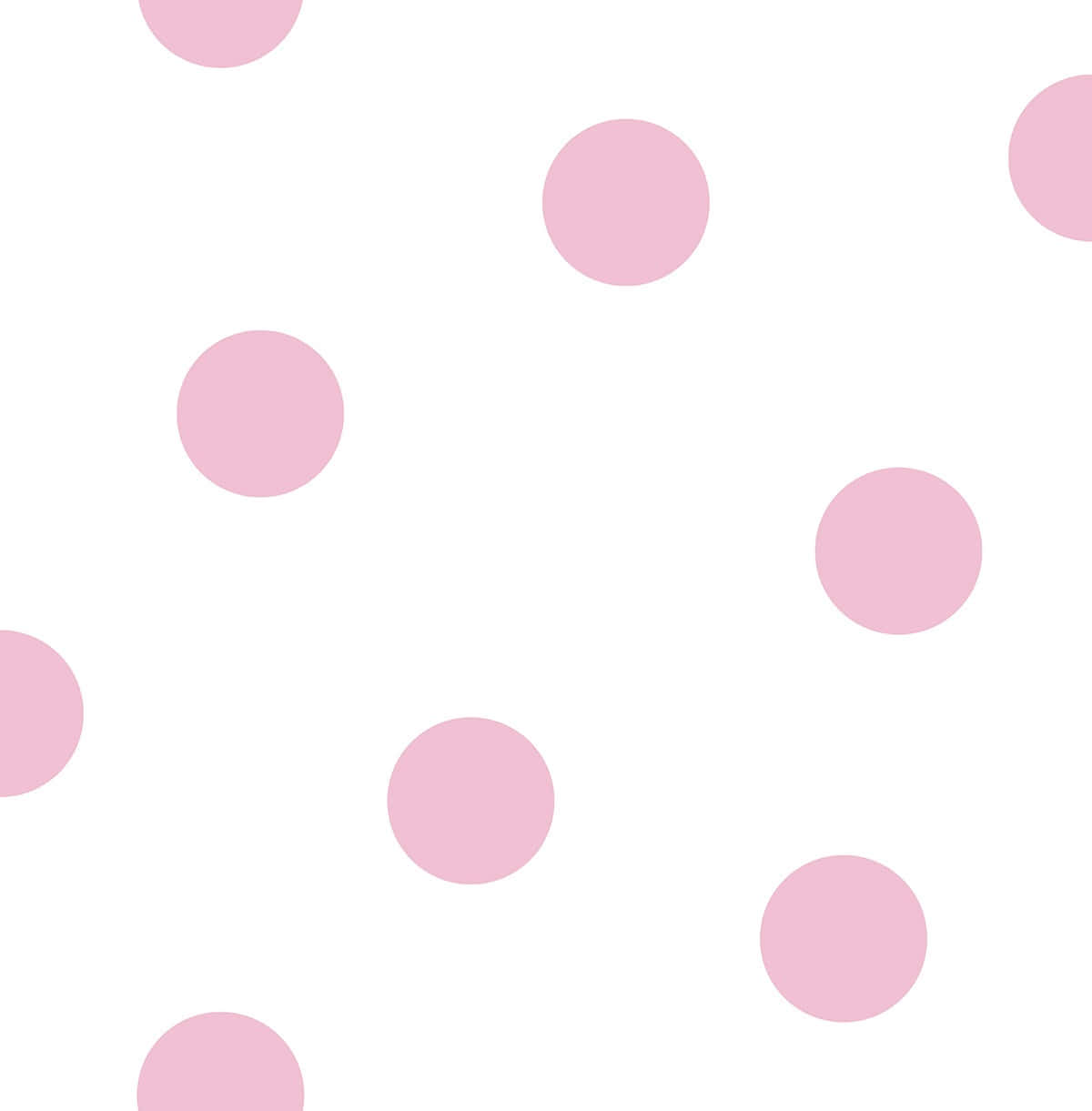 Pink Polka Dots On A White Background Wallpaper