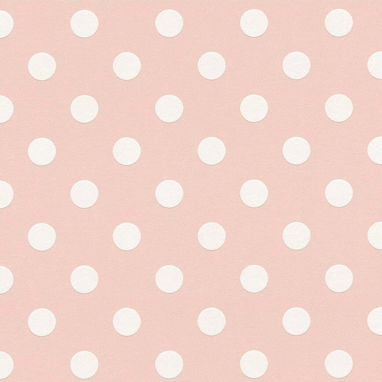 Sweet and Stylish - Playful and Fun Pink and White Polka Dot Wallpaper