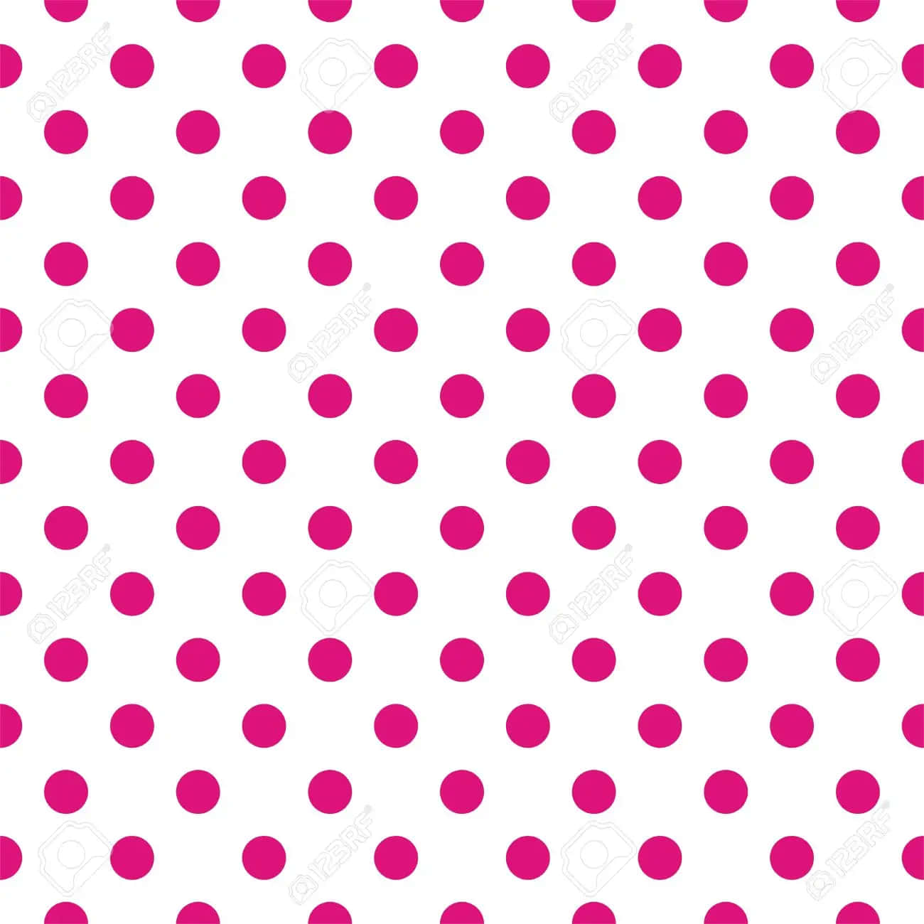 Einlebendiges Und Fröhliches Muster Aus Pinken Und Weißen Polka-dots. Wallpaper