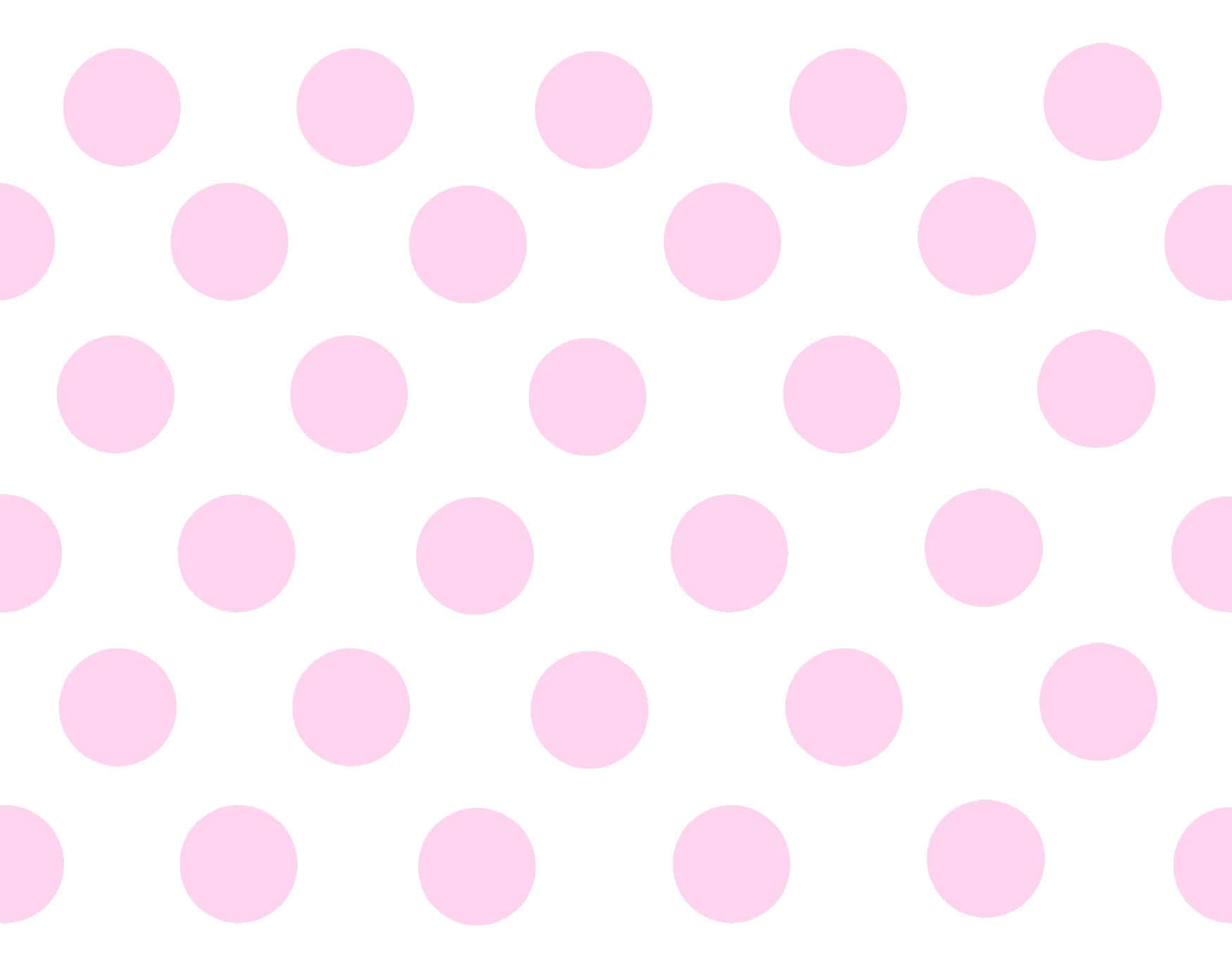 Stilvollespink Und Weißes Polka Dot Muster Wallpaper