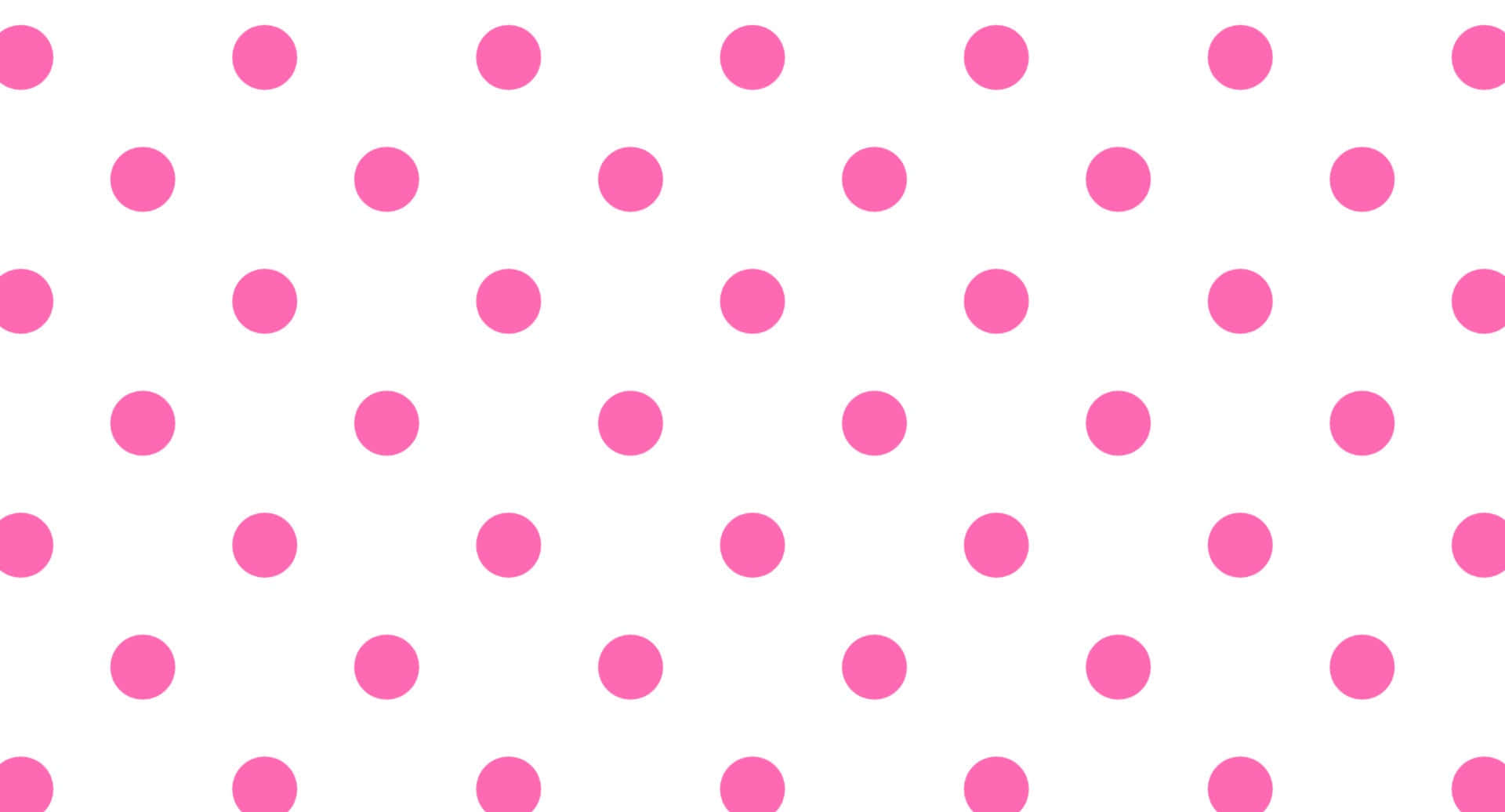 Sjove lyserøde og hvide polka dots skrivebords tapet Wallpaper