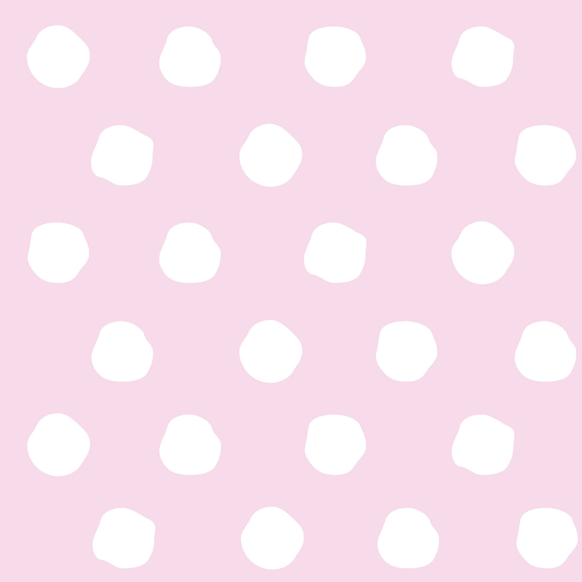 Adorable pink and white polka dot pattern Wallpaper