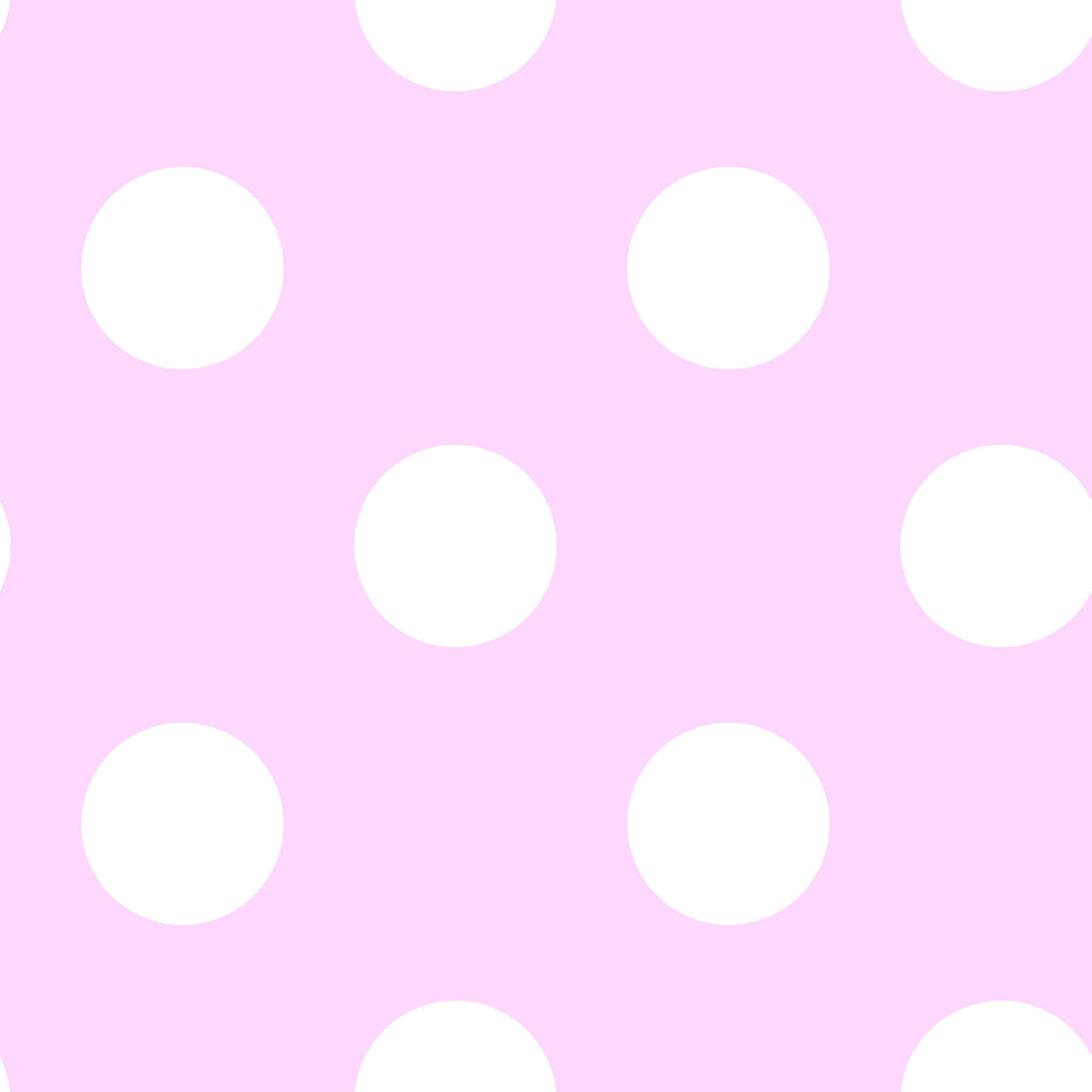 Pastel pink og hvide polka dot tapet Wallpaper