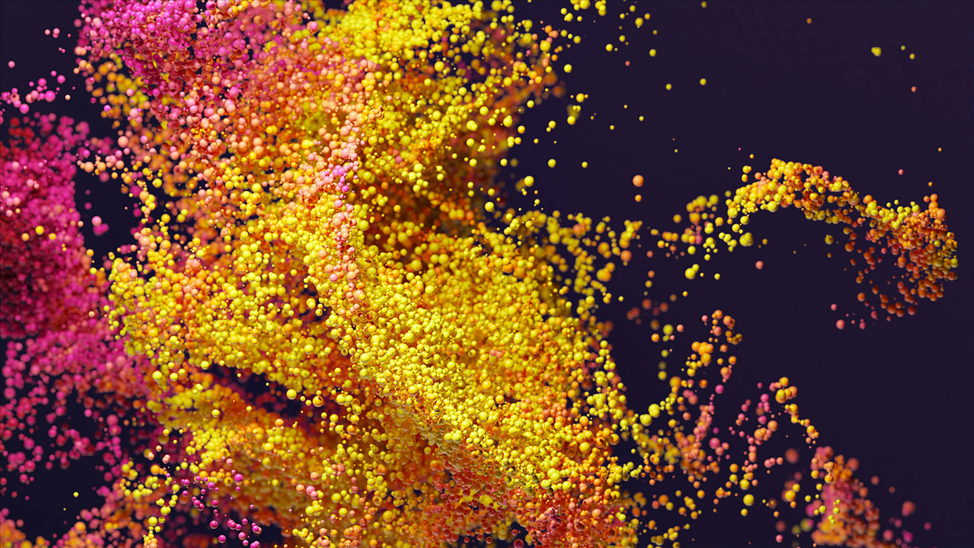 Círculosrosados ​​y Amarillos En Imac 4k Fondo de pantalla