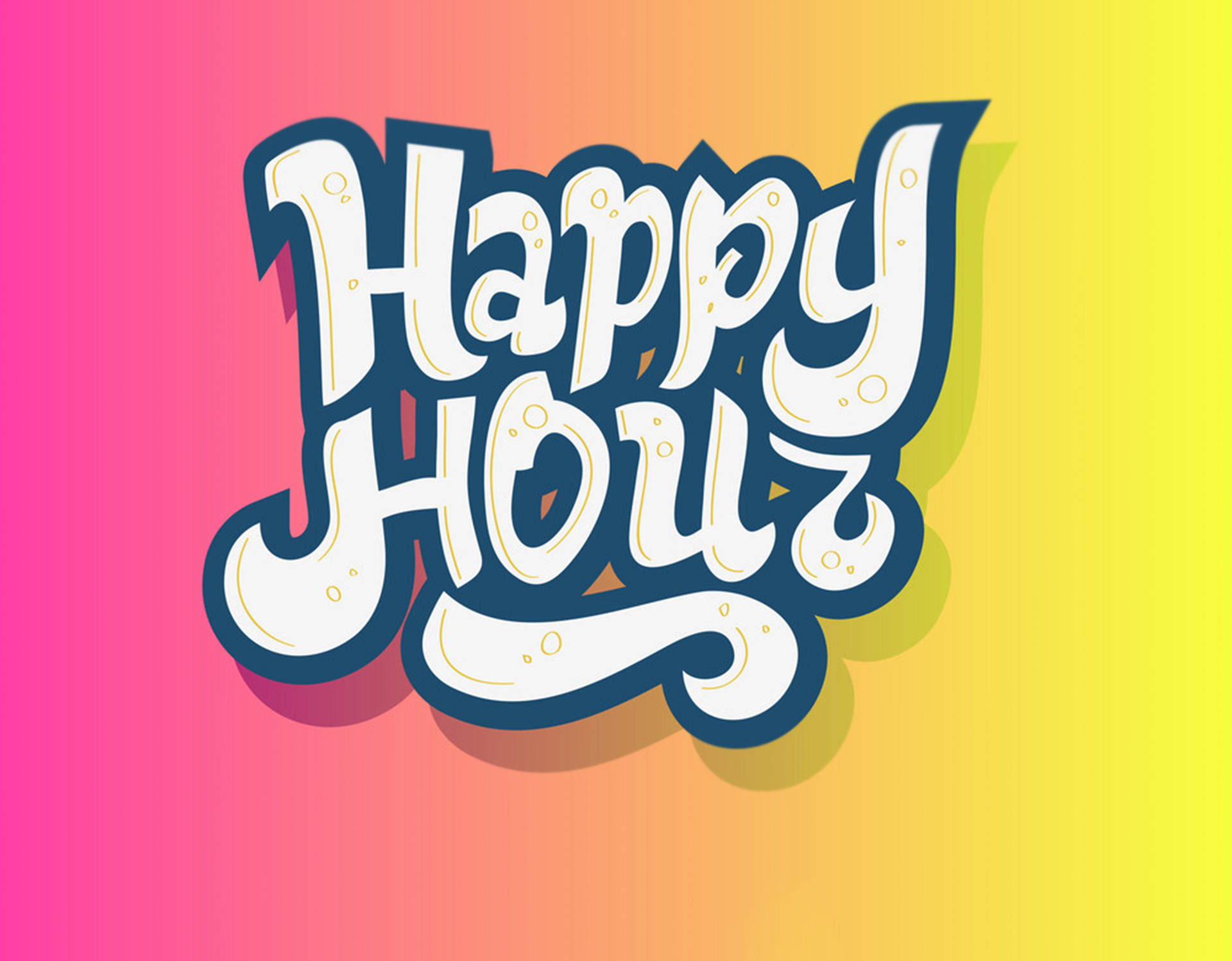 Pink And Yellow Happy Hour Wallpaper